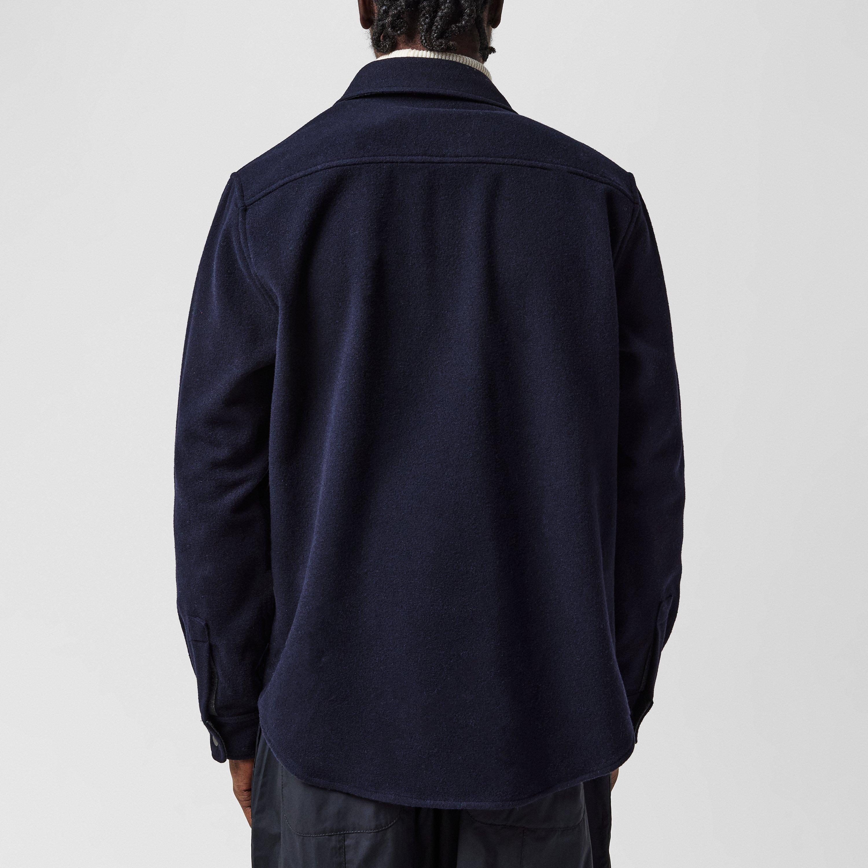 Melt Blue 3989 - Woolrich - Men's Alaskan Melton Unlined Wool Blend Overshirt - 4