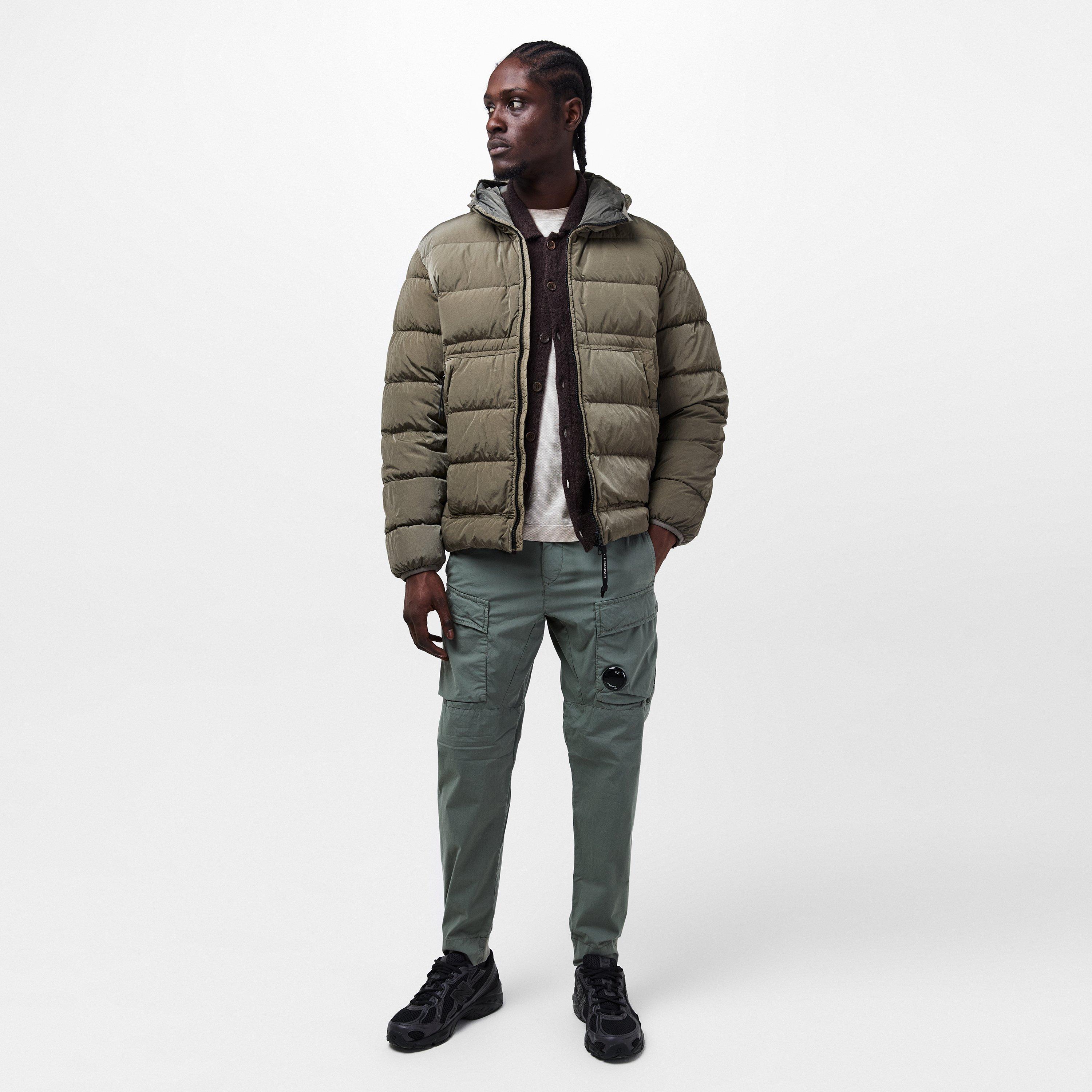 Walnut 359 - CP Company - Men's Chrome-R Goggle Duck Down Long Sleeve Short Puffer Jacket - 6