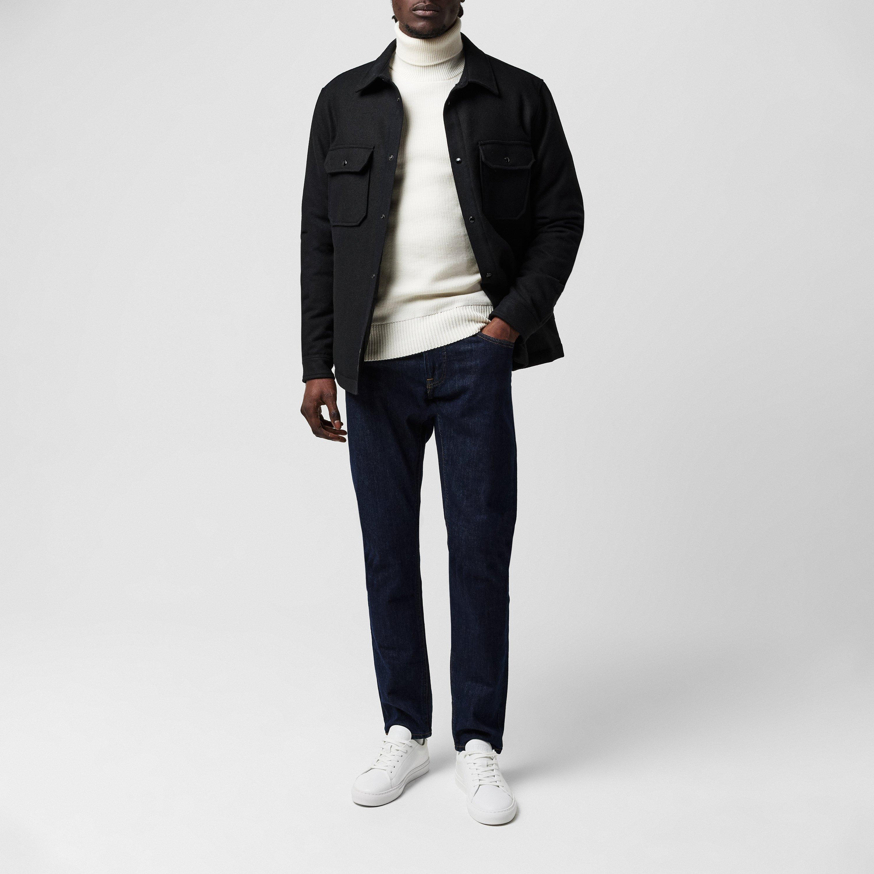 Black 100 - Woolrich - Men's Down Wool Overshirt - 6