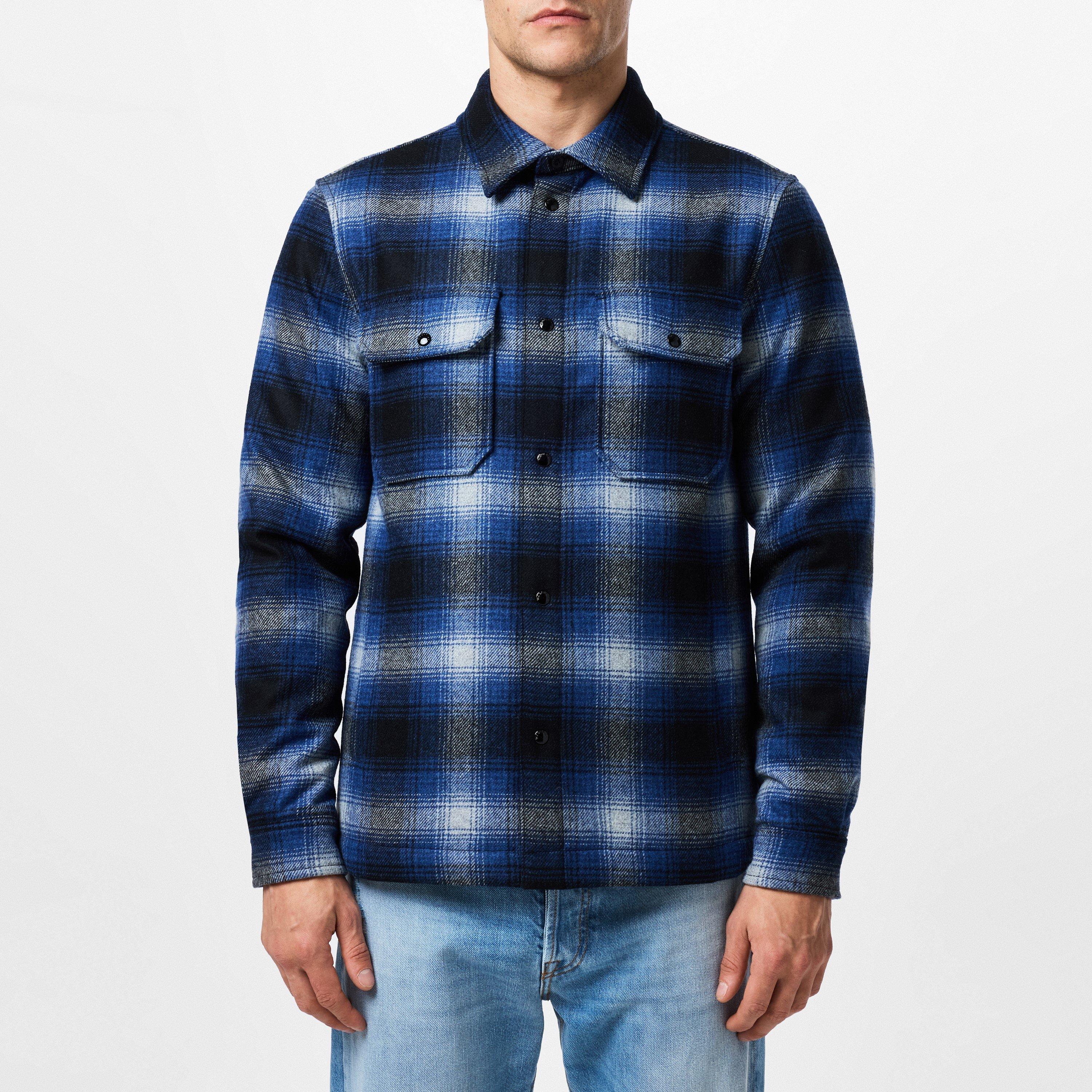 Medvl Blue 3914 - Woolrich - Men's Alaskan Wool Long Sleeve Overshirt - 3