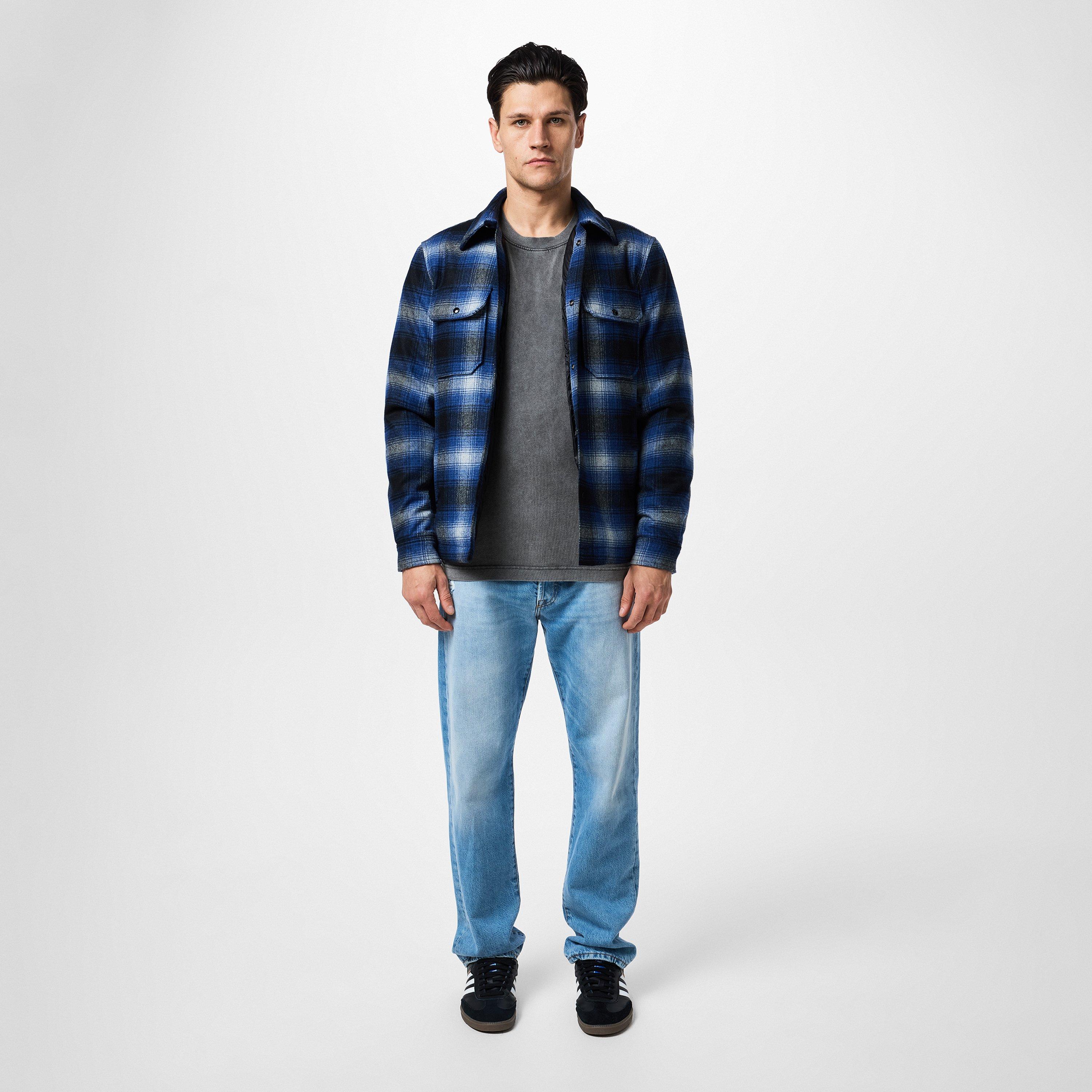 Medvl Blue 3914 - Woolrich - Men's Alaskan Wool Long Sleeve Overshirt - 6