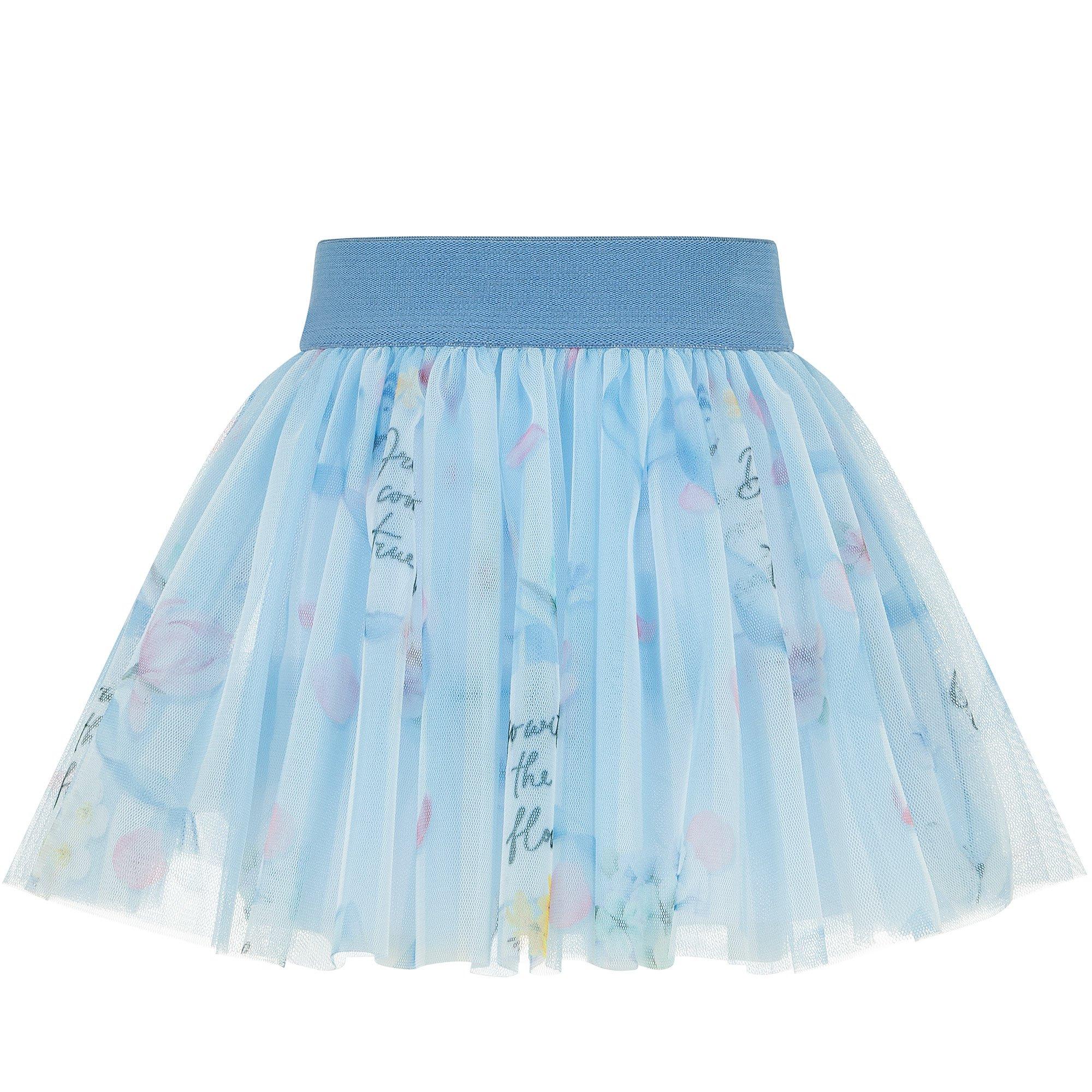 Lt Blue E1062 - LAPIN HOUSE - Kids' Tulle Jersey Skirt - 2