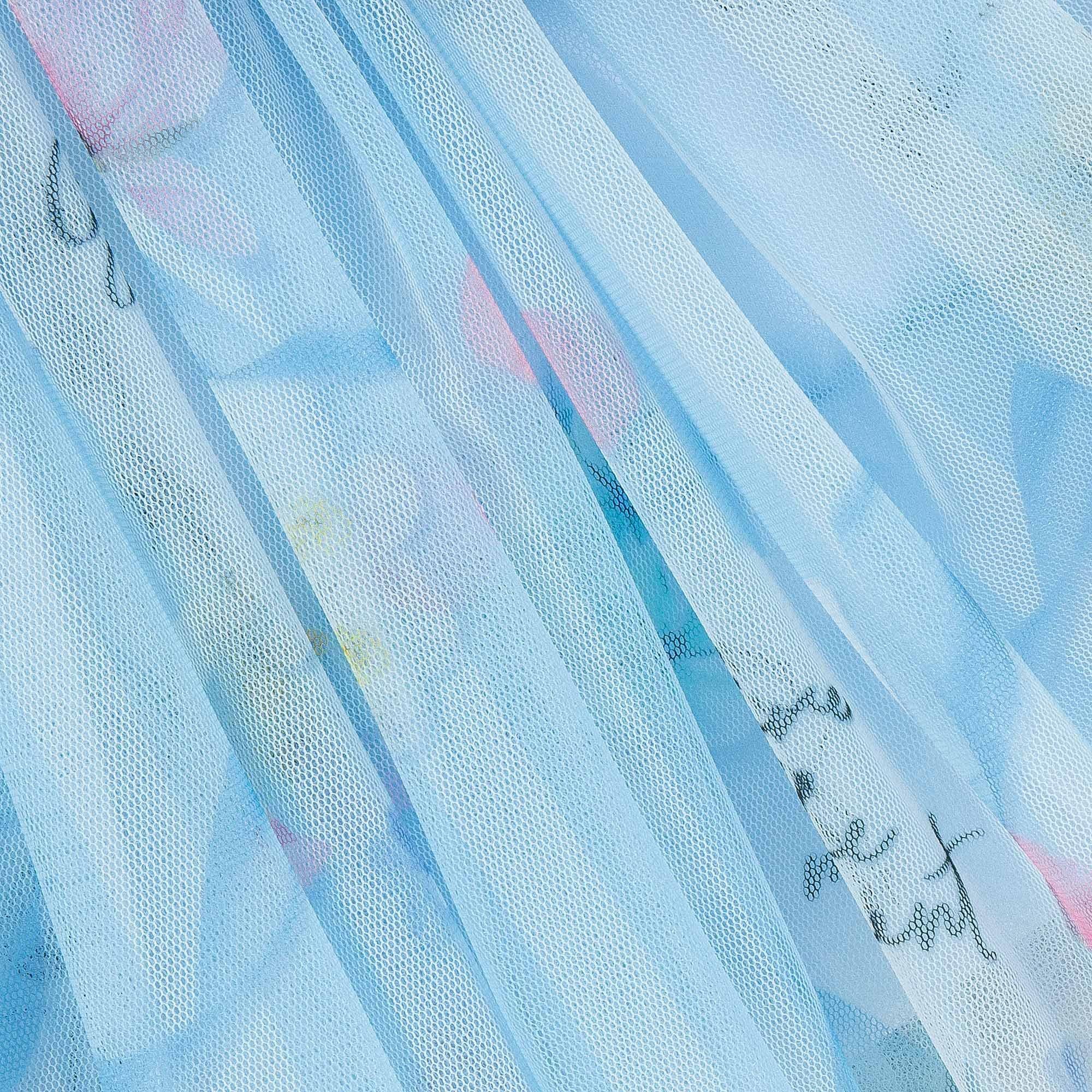 Lt Blue E1062 - LAPIN HOUSE - Kids' Tulle Jersey Skirt - 4