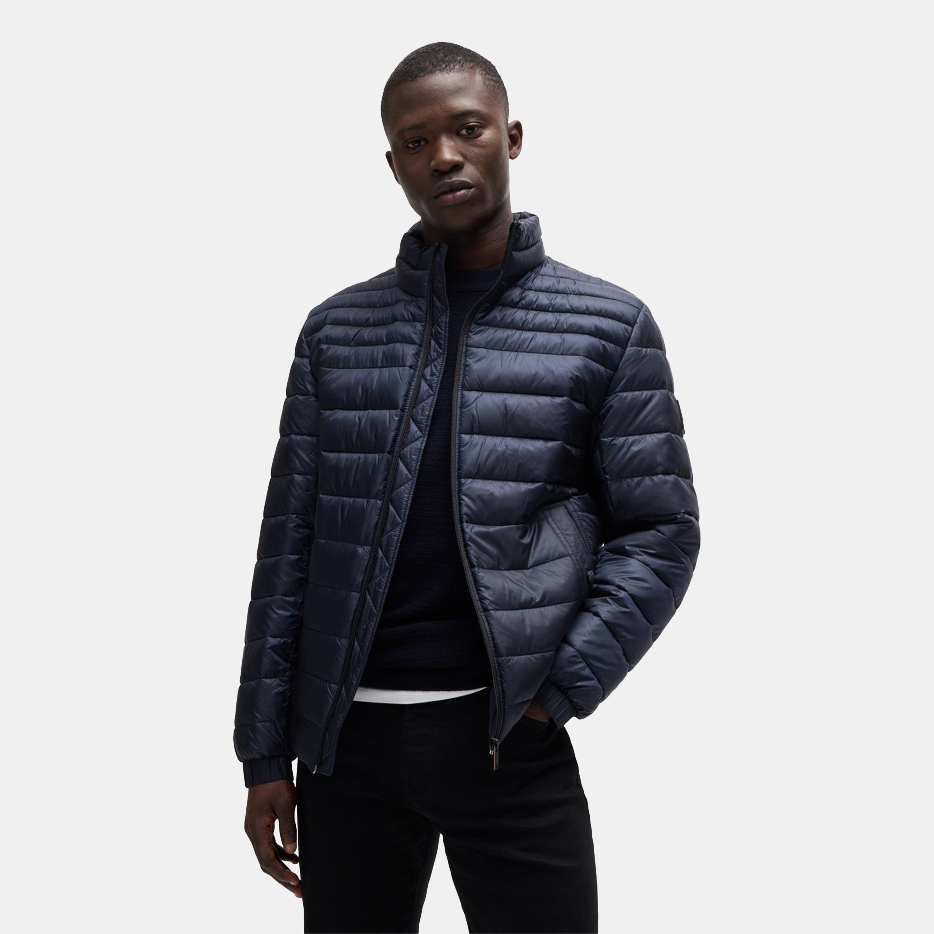 Dark Blue 404 - Boss - Mens BOSS ORANGE Oden Water-Repellent Padded Short Puffer Jacket - 2