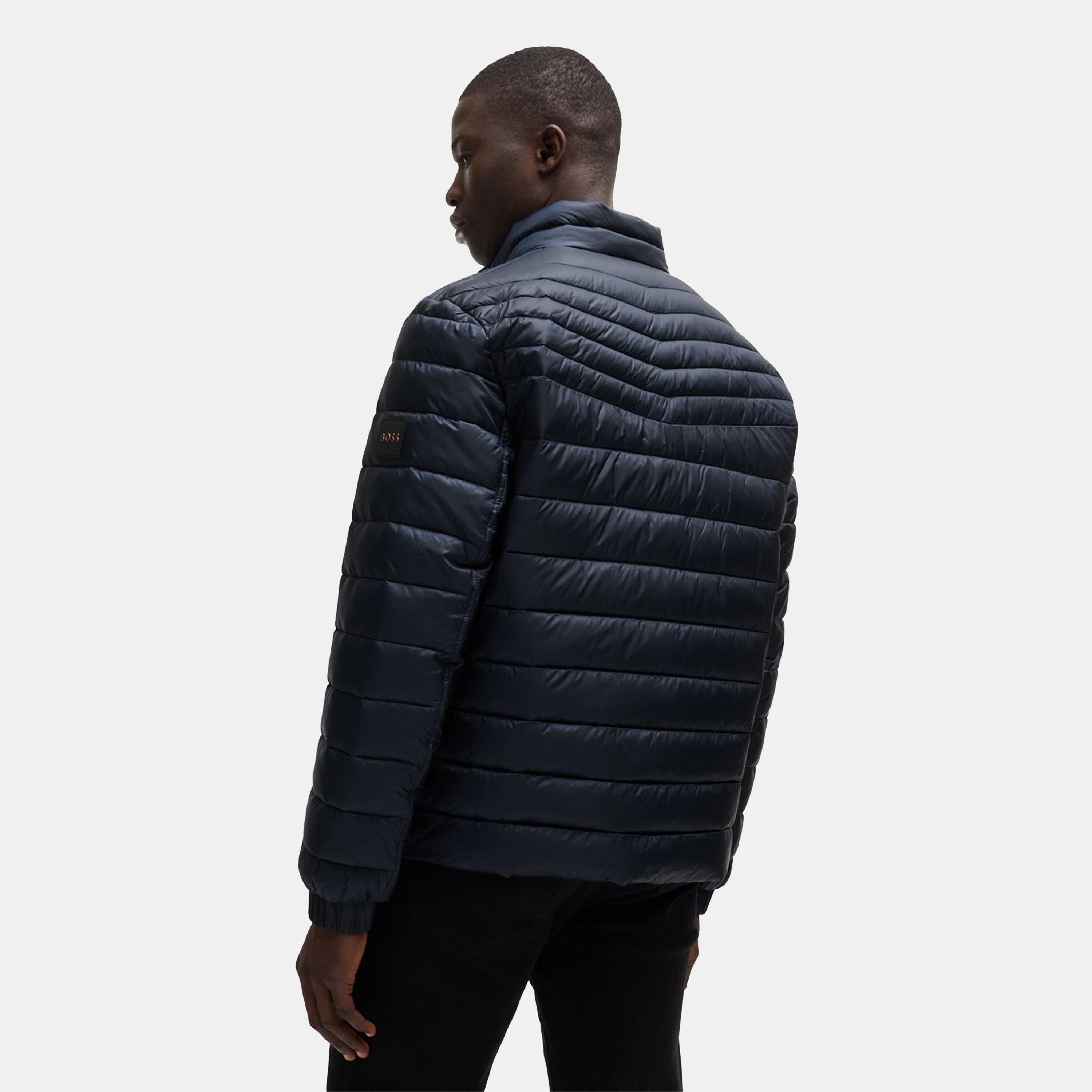 Dark Blue 404 - Boss - Mens BOSS ORANGE Oden Water-Repellent Padded Short Puffer Jacket - 3