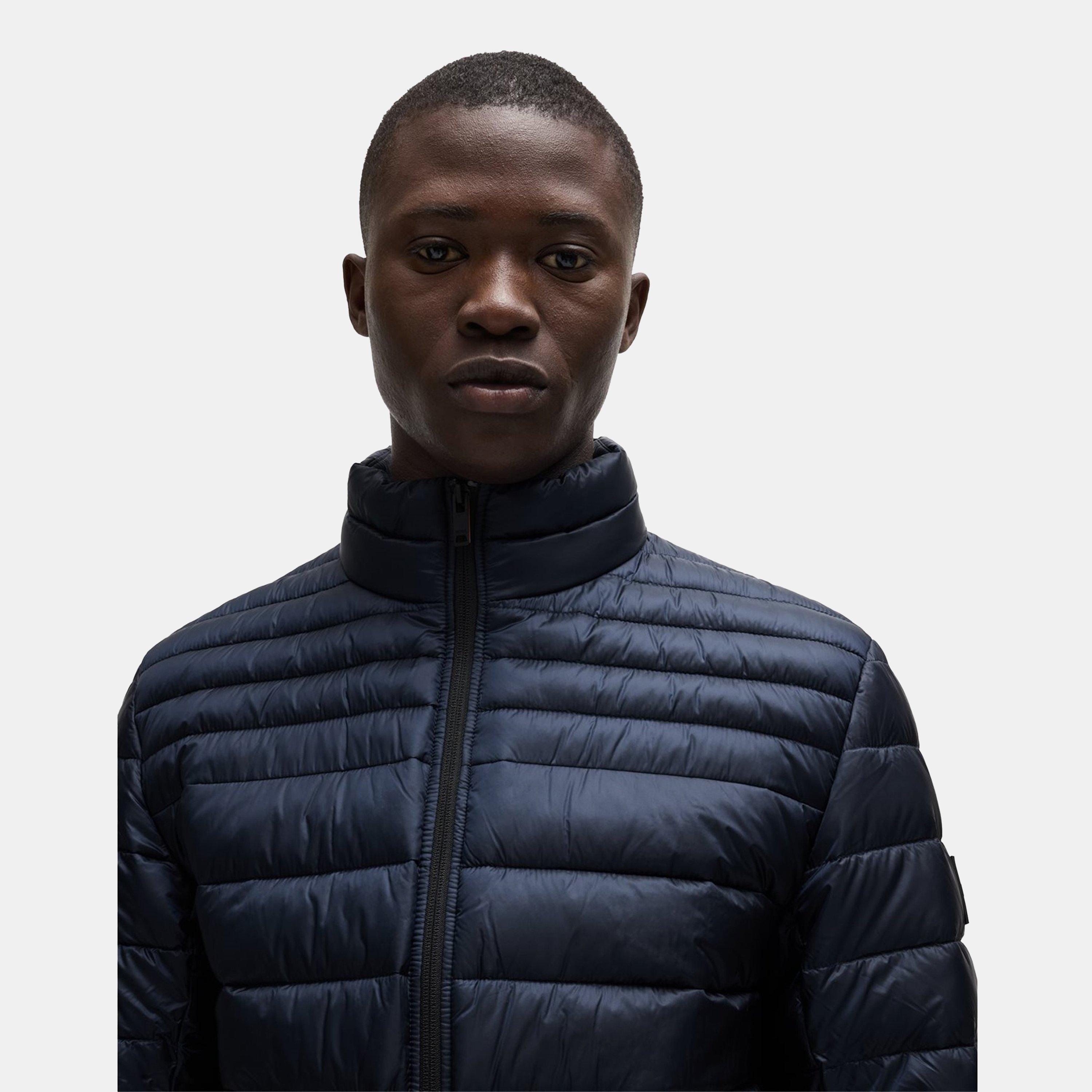 Dark Blue 404 - Boss - Mens BOSS ORANGE Oden Water-Repellent Padded Short Puffer Jacket - 4