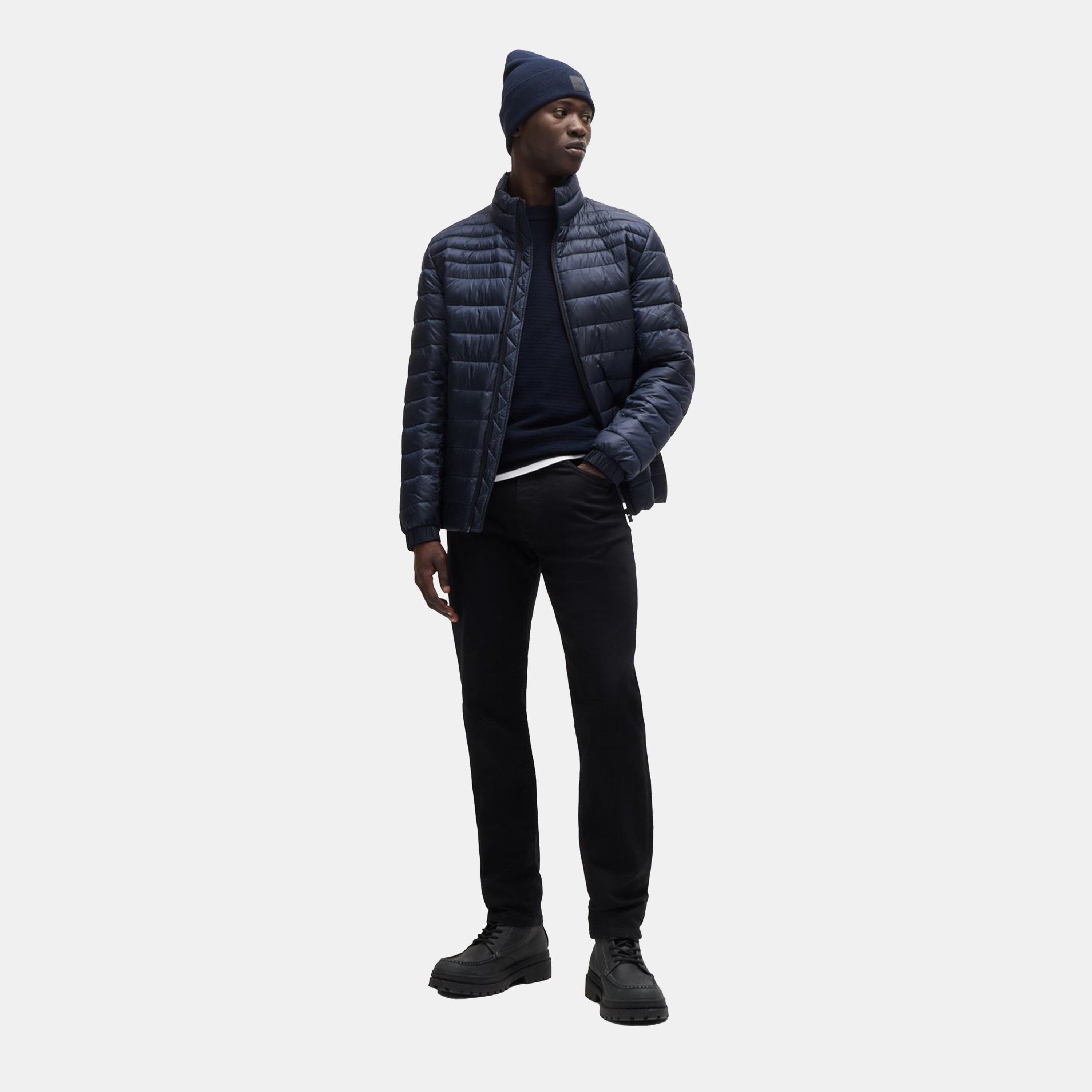 Dark Blue 404 - Boss - Mens BOSS ORANGE Oden Water-Repellent Padded Short Puffer Jacket - 5