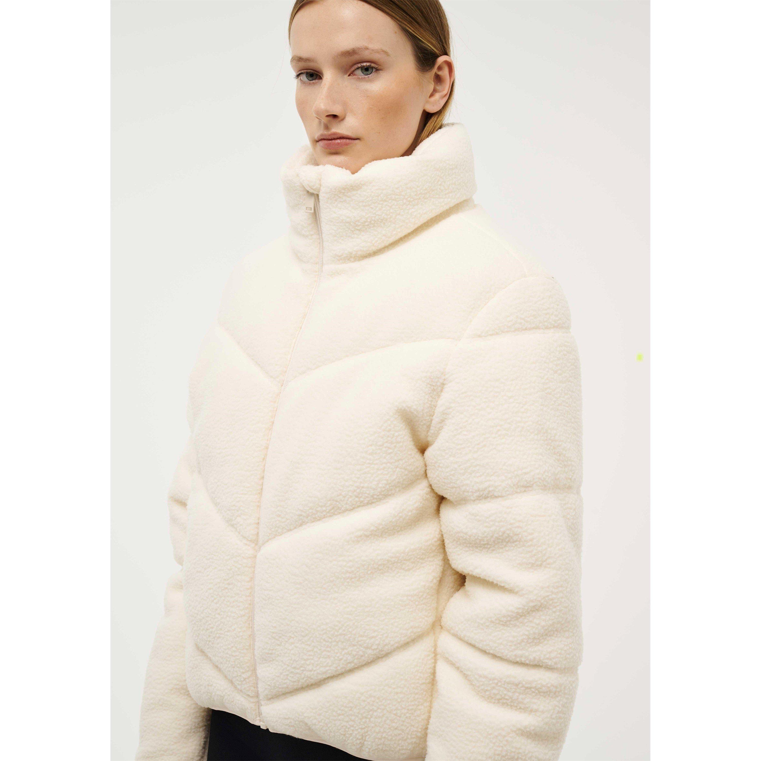 Whisper White - PE Nation - Women's Fortune Chevron Quilted Long Sleeve Down Jacket - 3