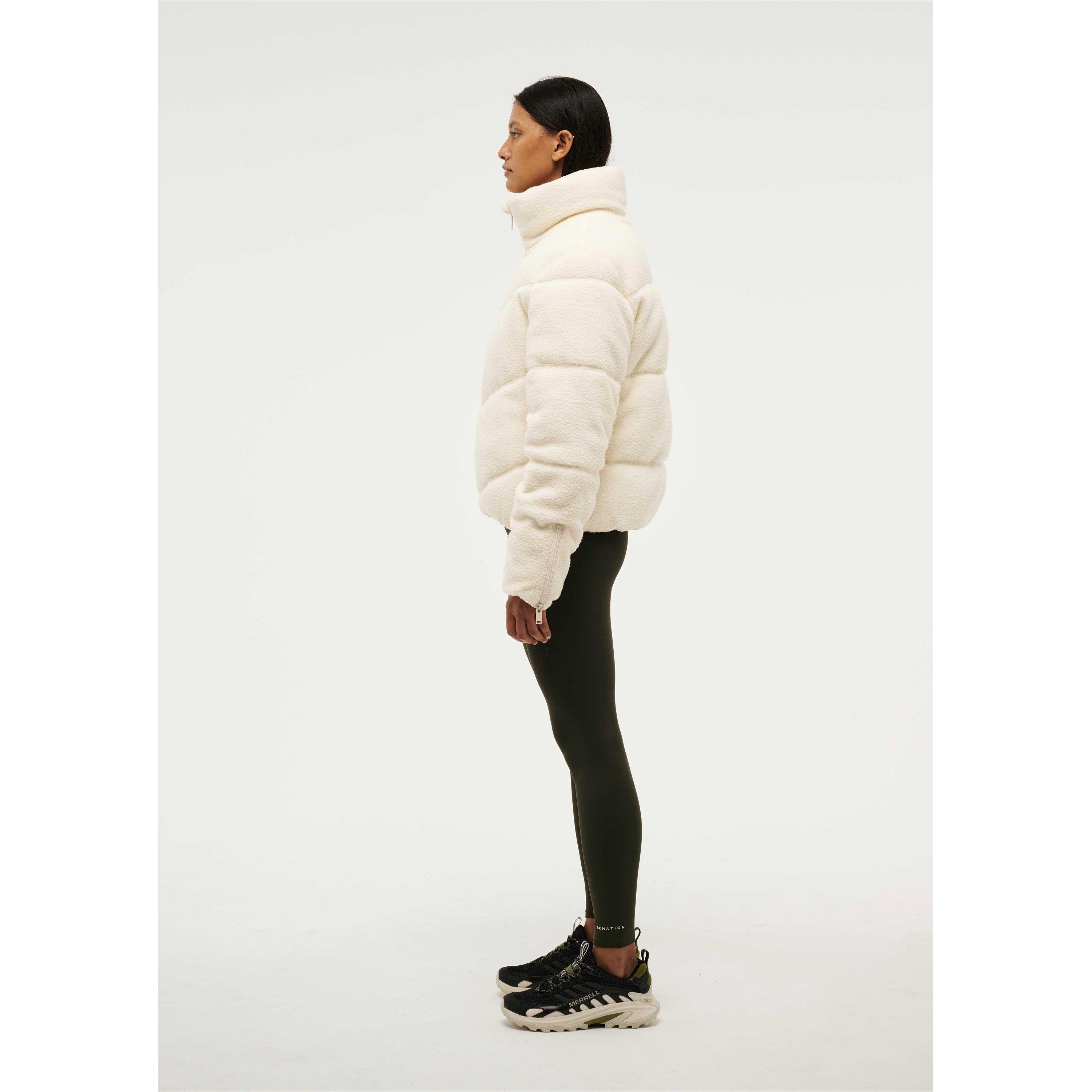 Whisper White - PE Nation - Women's Fortune Chevron Quilted Long Sleeve Down Jacket - 6