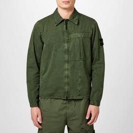 Stone Island Washed Cotton Canvas Overshirt