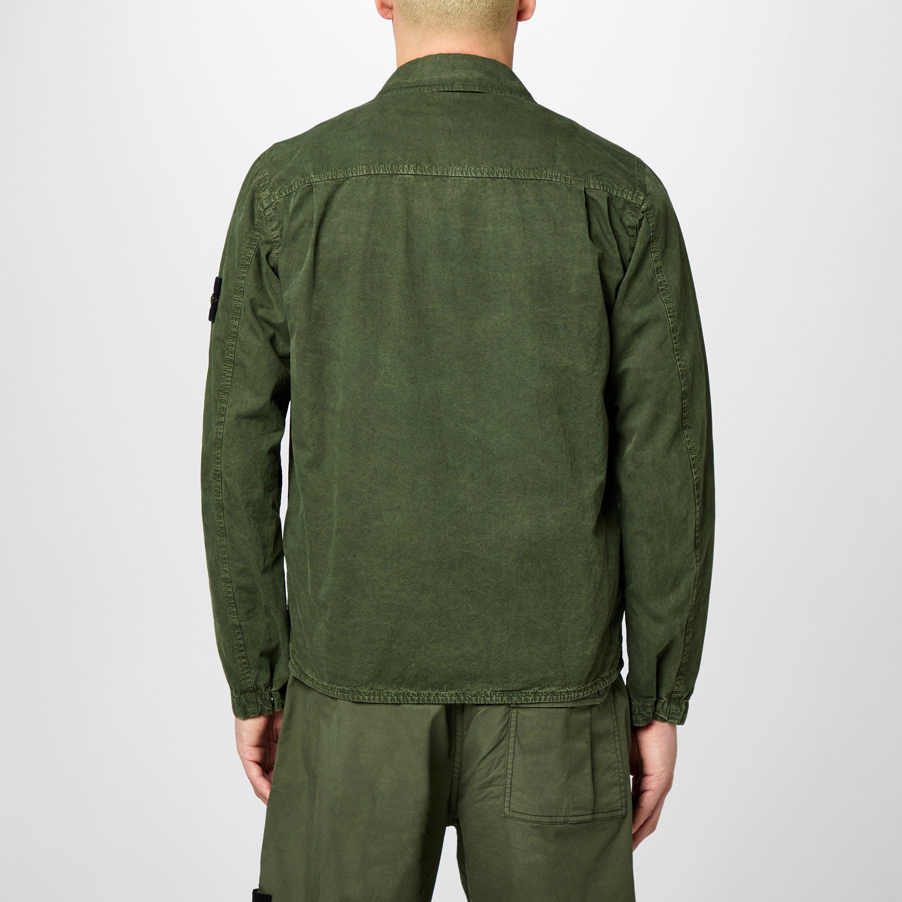 Muschio V0159 - Stone Island - Men's  Washed Cotton Long Sleeve Overshirt - 3