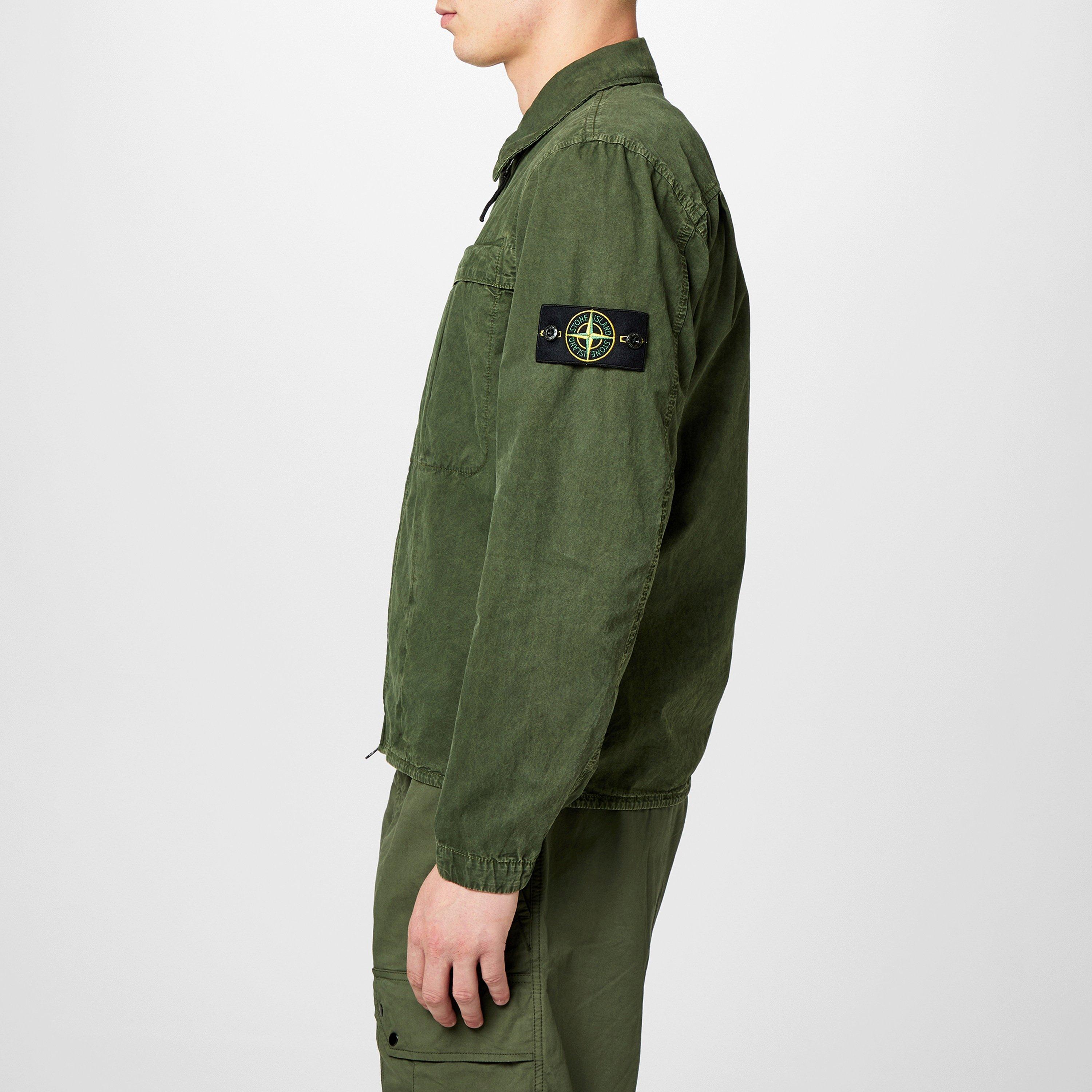 Muschio V0159 - Stone Island - Men's  Washed Cotton Long Sleeve Overshirt - 5
