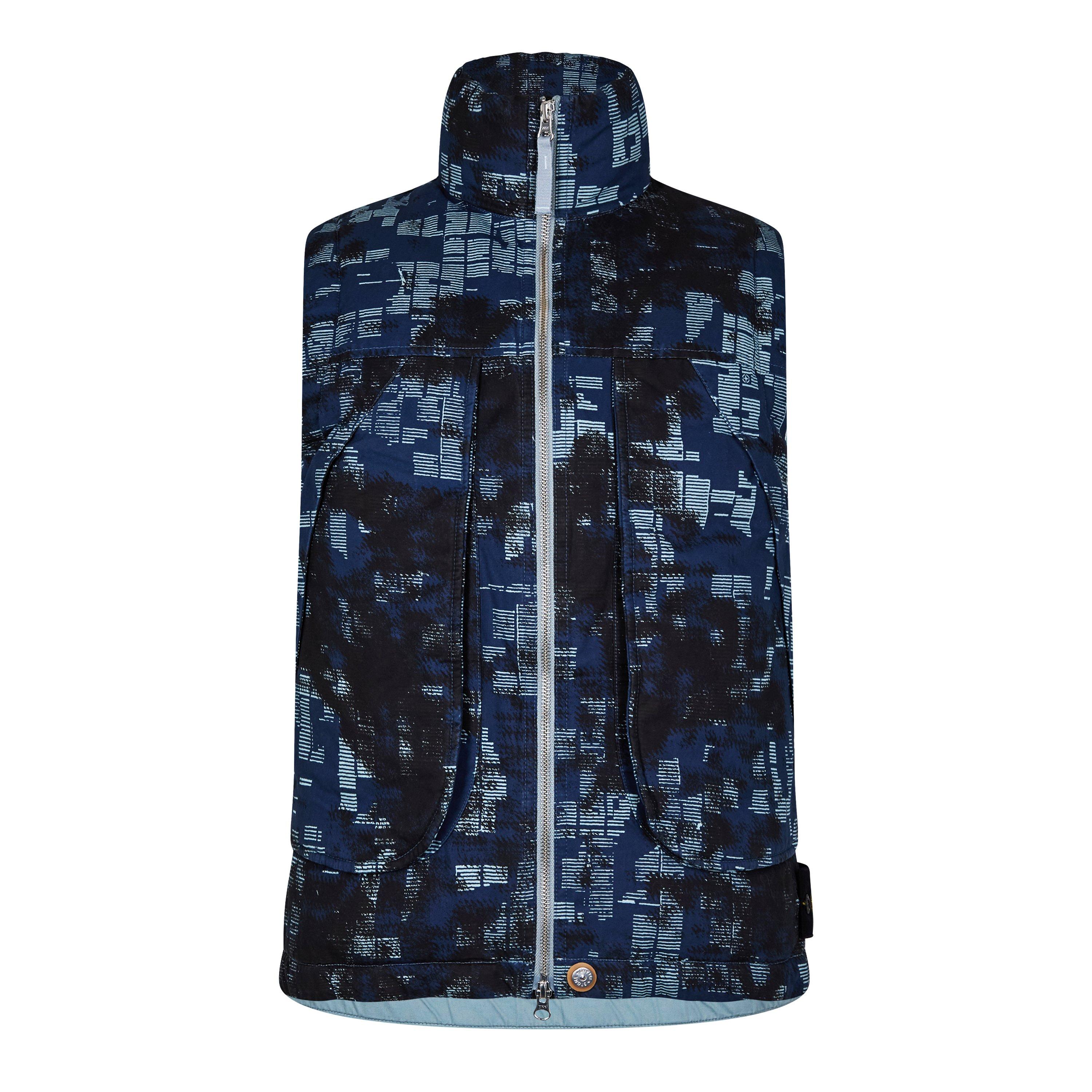Carta Zuc V0046 - Stone Island - Men's  Camouflage Cotton Duck Down Sleeveless Gilet - 5