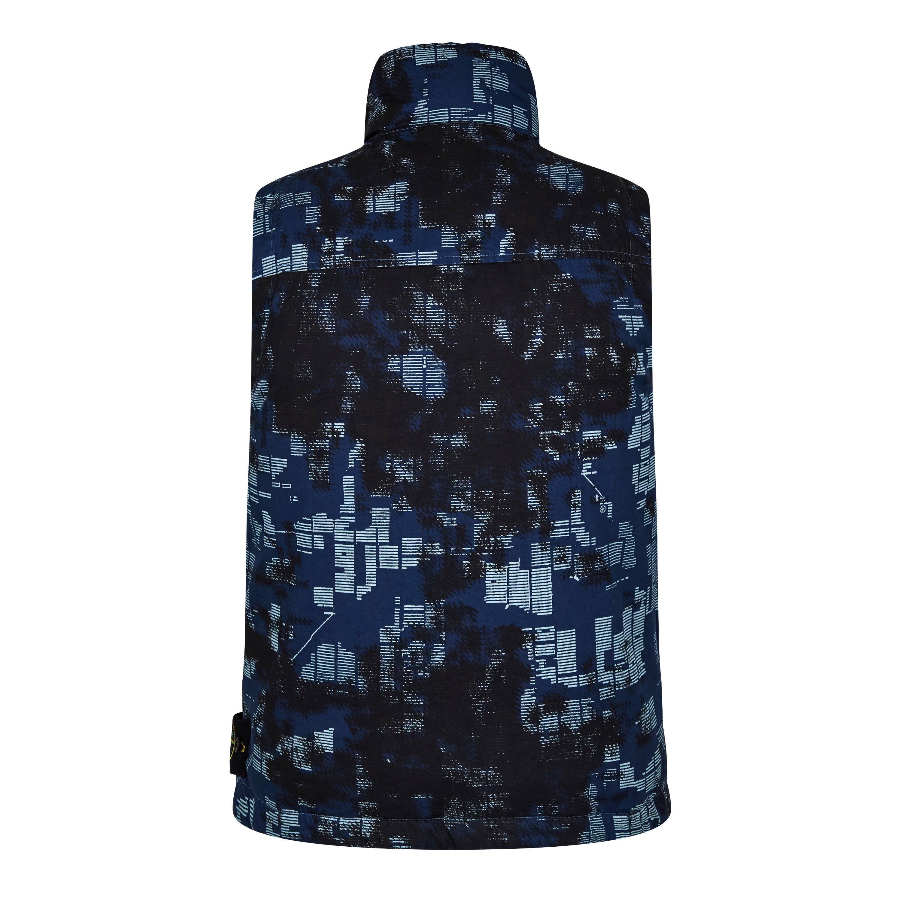 Carta Zuc V0046 - Stone Island - Men's  Camouflage Cotton Duck Down Sleeveless Gilet - 6