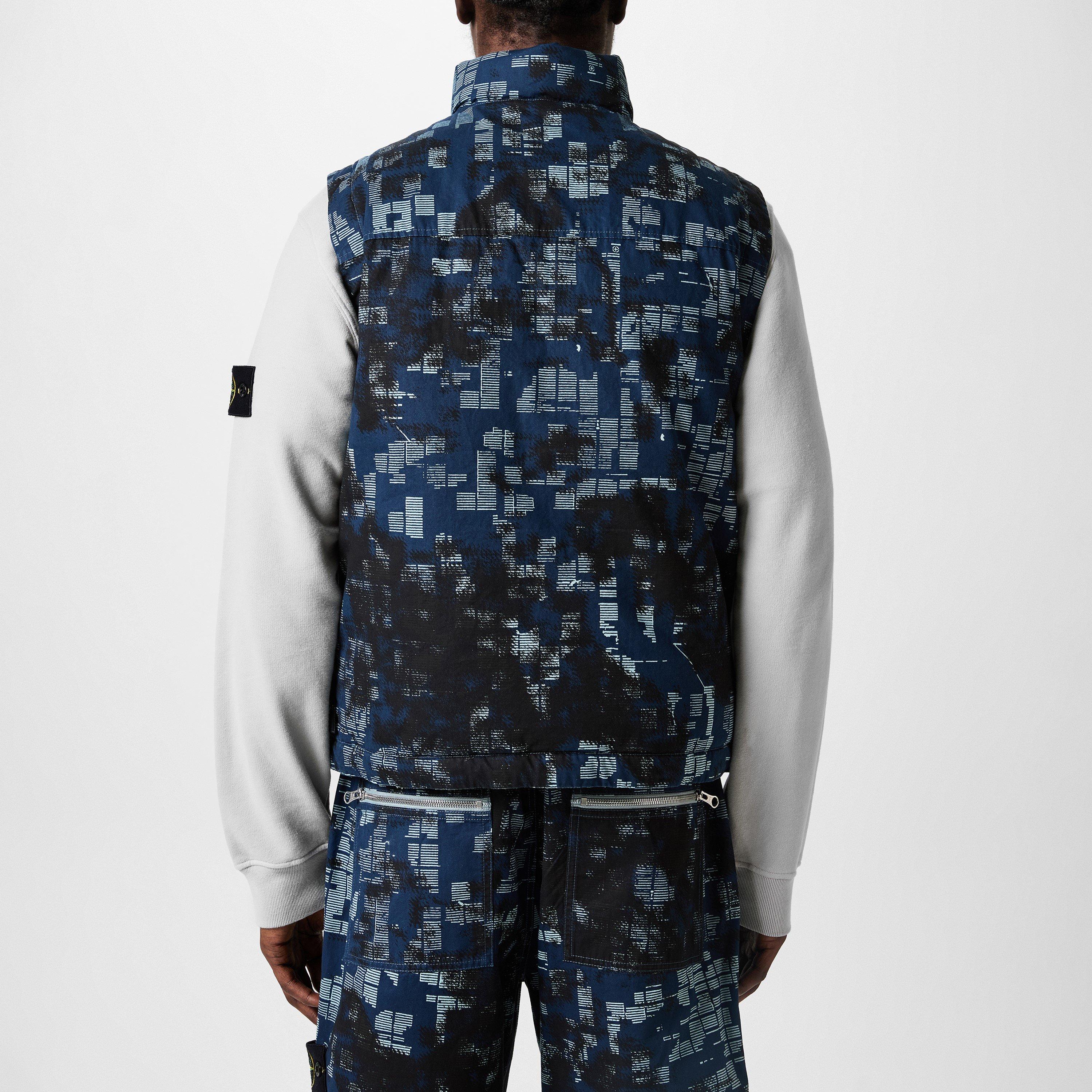 Carta Zuc V0046 - Stone Island - Men's  Camouflage Cotton Duck Down Sleeveless Gilet - 3