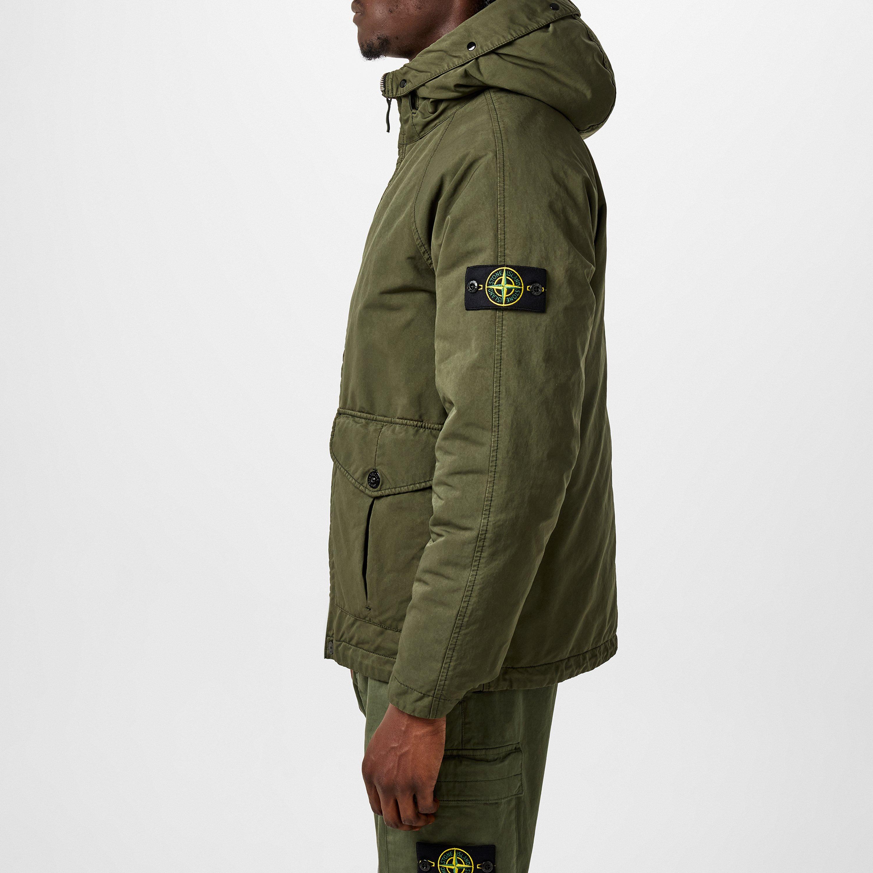 Stone Island Men's David-TC Canvas Down Hooded Long Sleeve Field