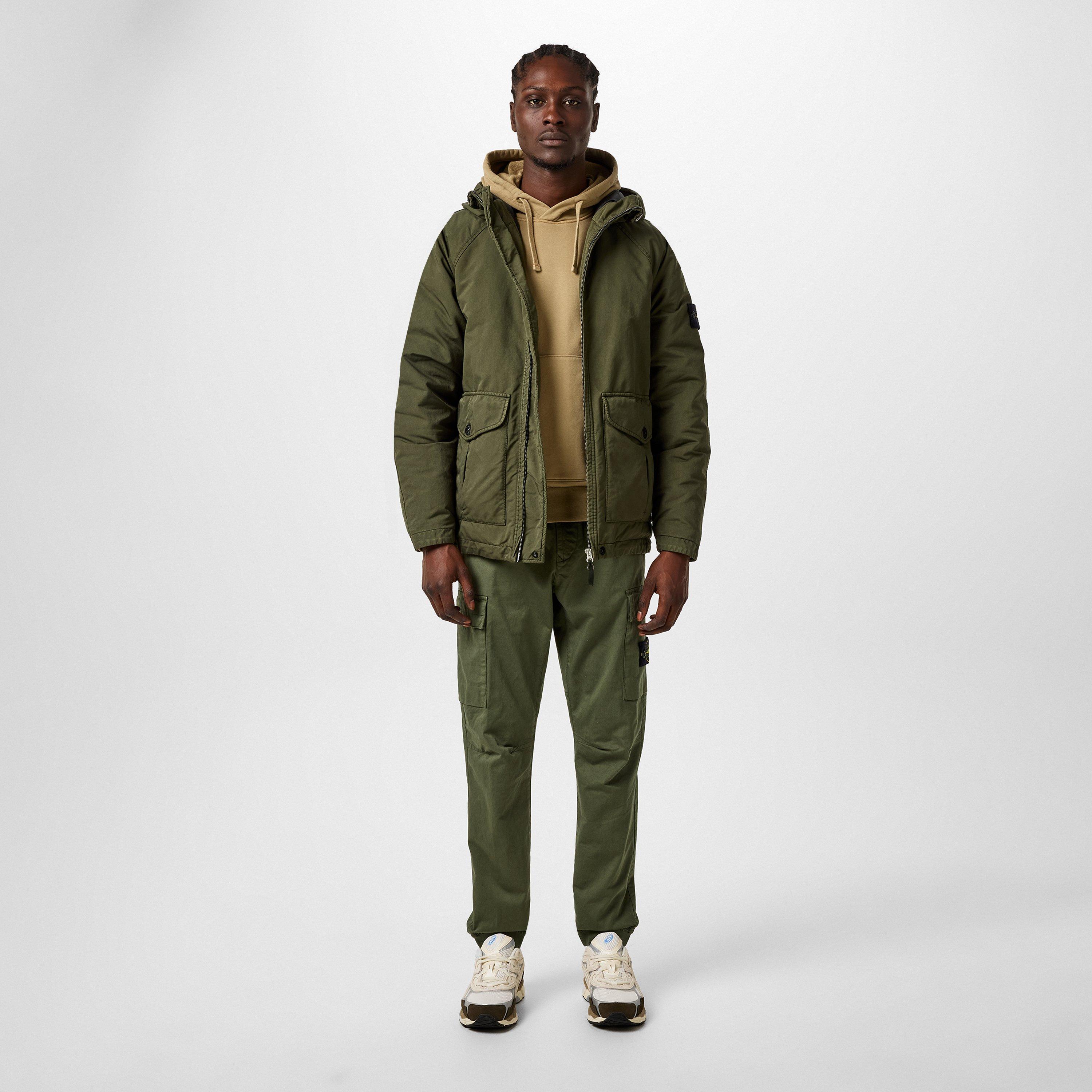 Stone Island Men's David-TC Canvas Down Hooded Long Sleeve Field