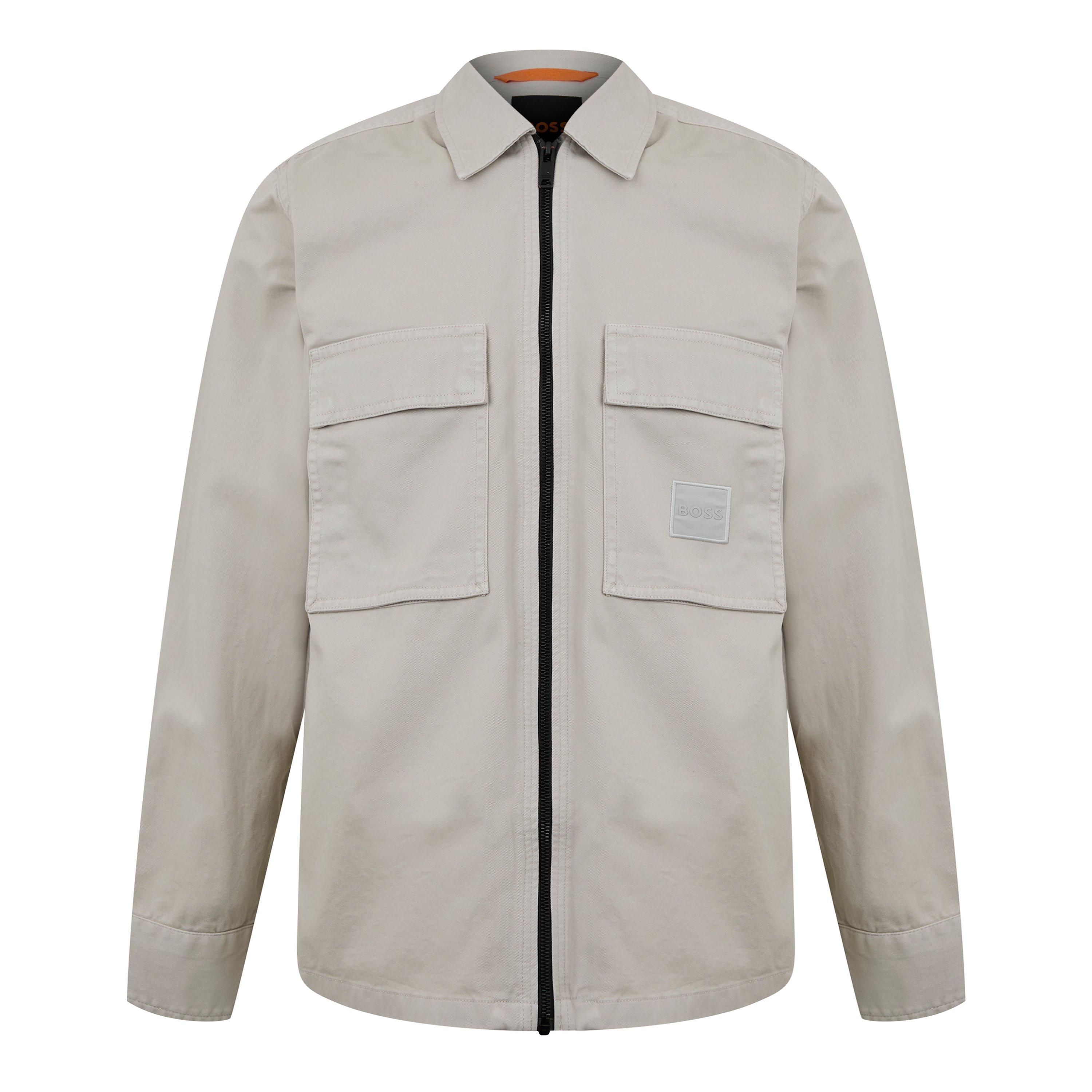 Boss Men's Lovel Full Zip Overshirt - Light Beige 271 - M