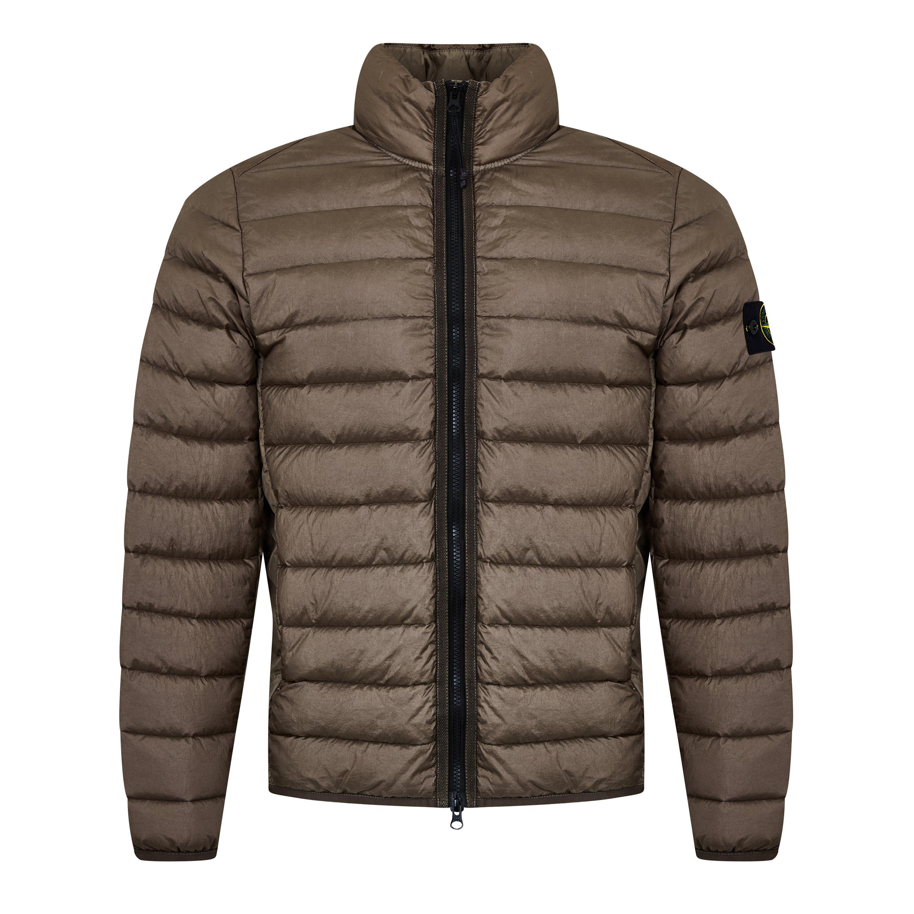 Noce V0075 - Stone Island - Men's Loom Woven Recycled Duck Down Funnel Neck Short Puffer Jacket - 5