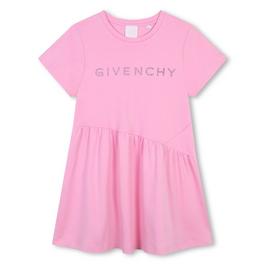 GIVENCHY Rhinestone Logo T Shirt Dress