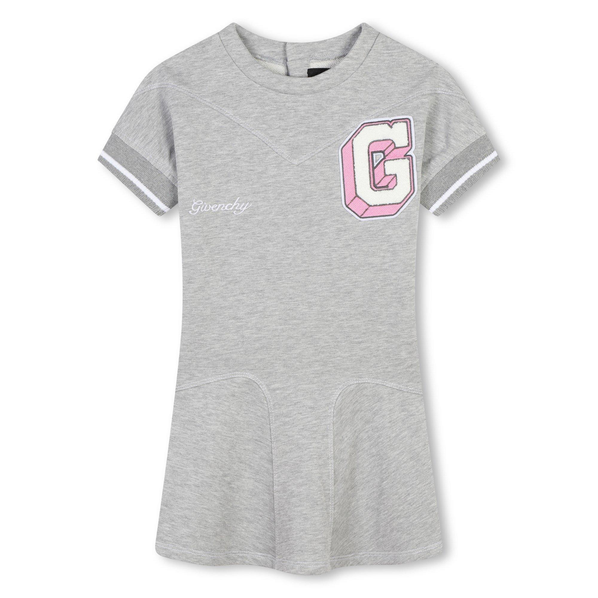 GIVENCHY Giv Logo Dress - Gry/Pnk M40 - Size 14Y