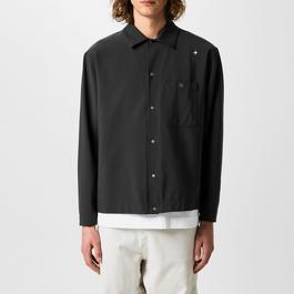 Stone Island Logo Embroidered Overshirt