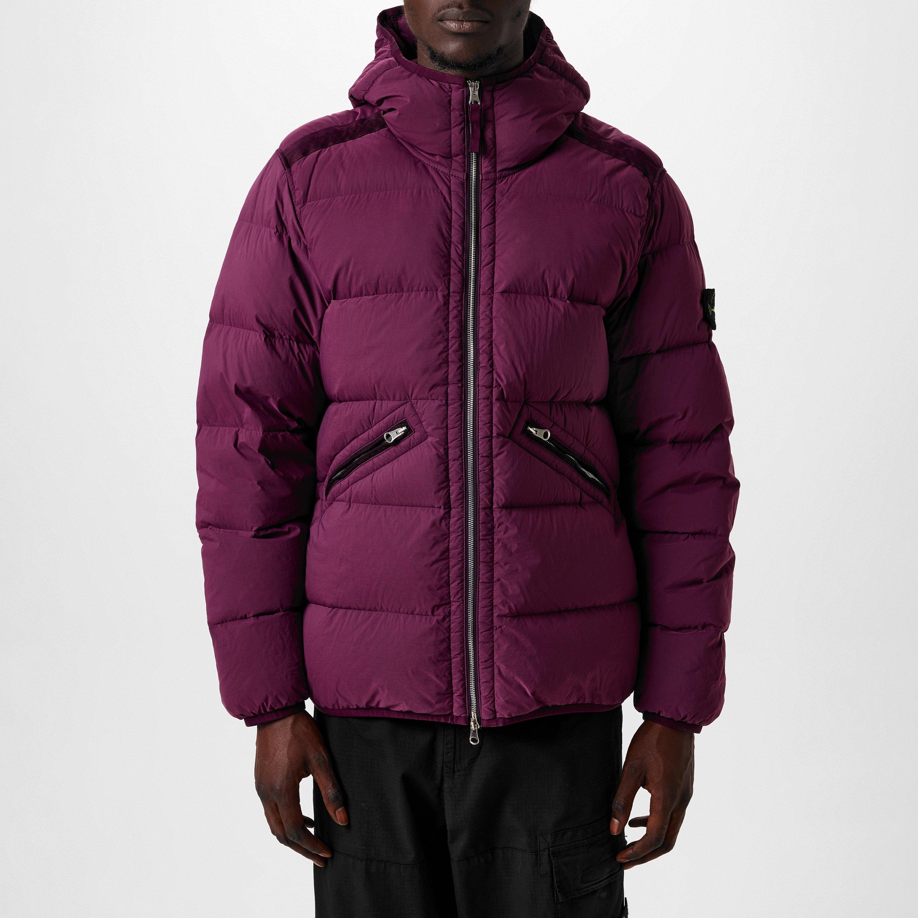 Stone Island Hooded Down Jacket Short Puffer Jackets Cruise Fashion