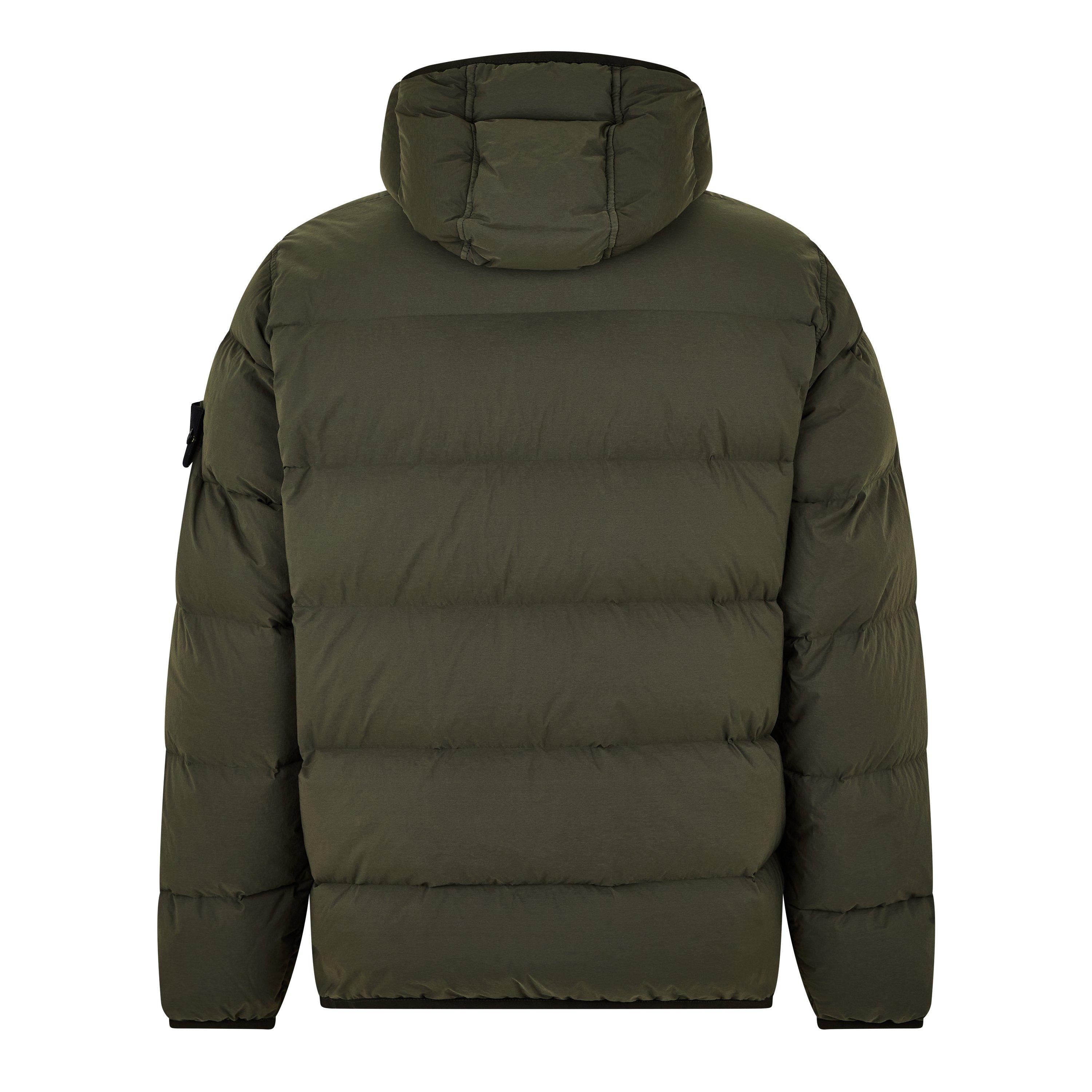 Muschio V0059 - Stone Island - Men's Duck Down Hooded Waterproof Short Puffer Jacket - 2