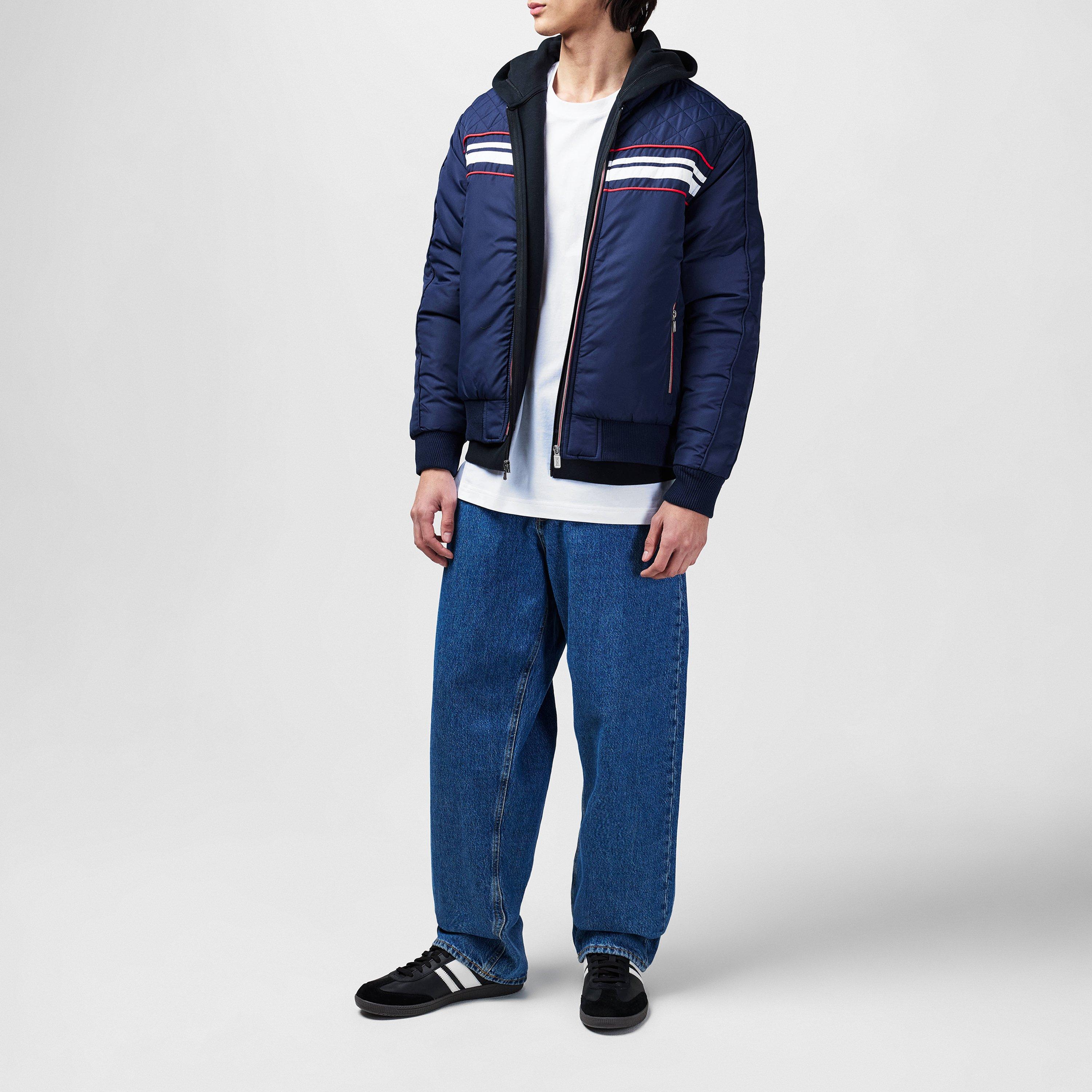 Marineblauw - Lonsdale - Athletic Bomber Jacket - 6