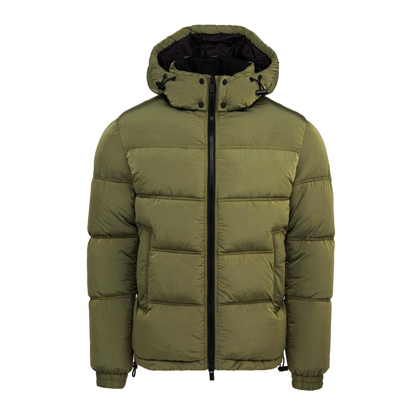 Bos - Firetrap - Wind Resistant Water Resistant Detachable Hood Short Puffer Jacket - 7
