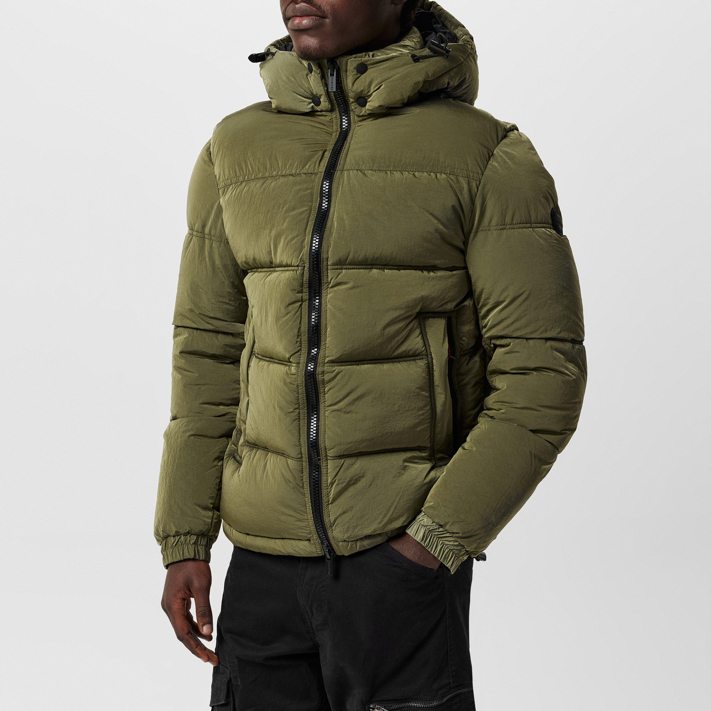 Bos - Firetrap - Wind Resistant Water Resistant Detachable Hood Short Puffer Jacket - 3
