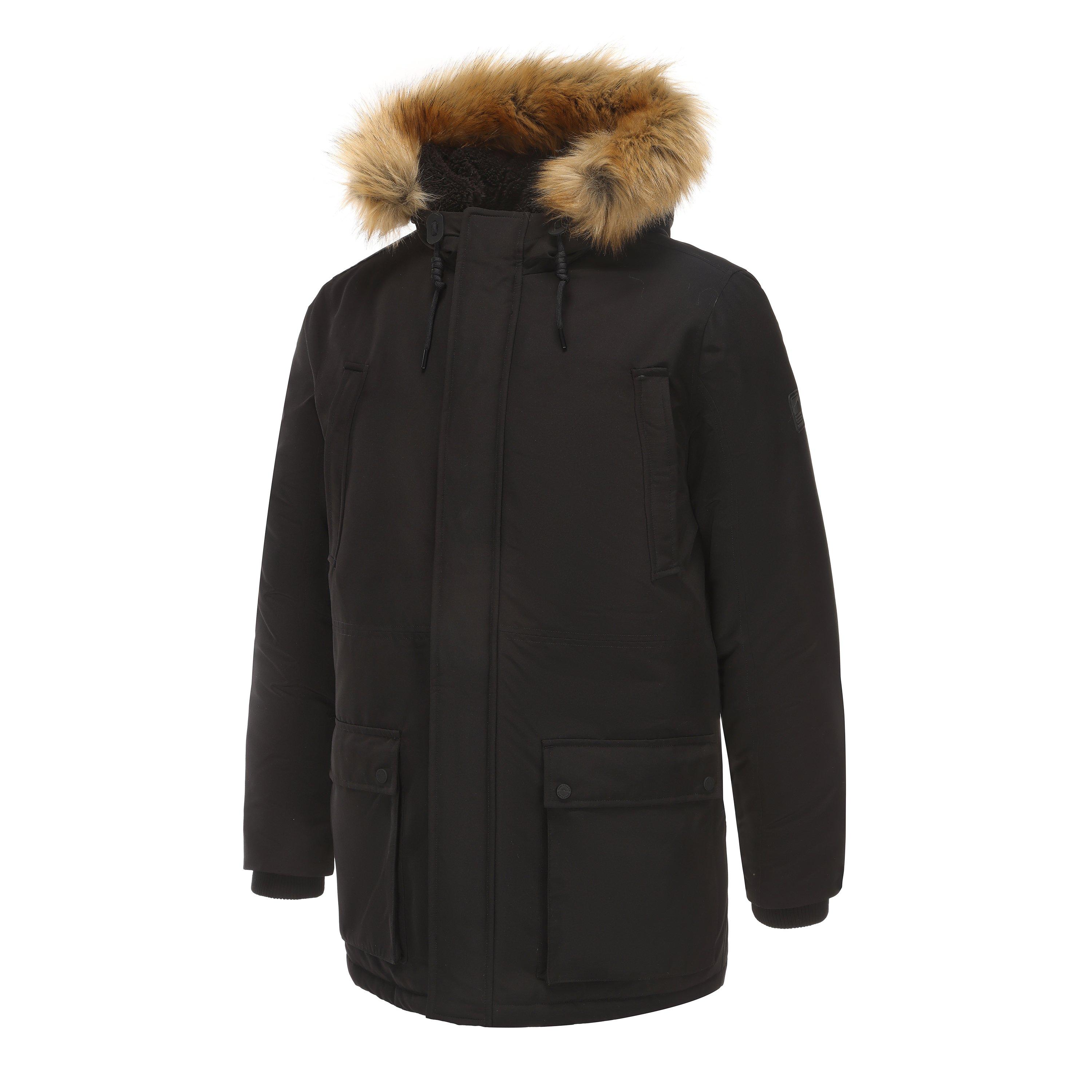 Schwarz - SoulCal - Padded Parka Jacket Mens - 4