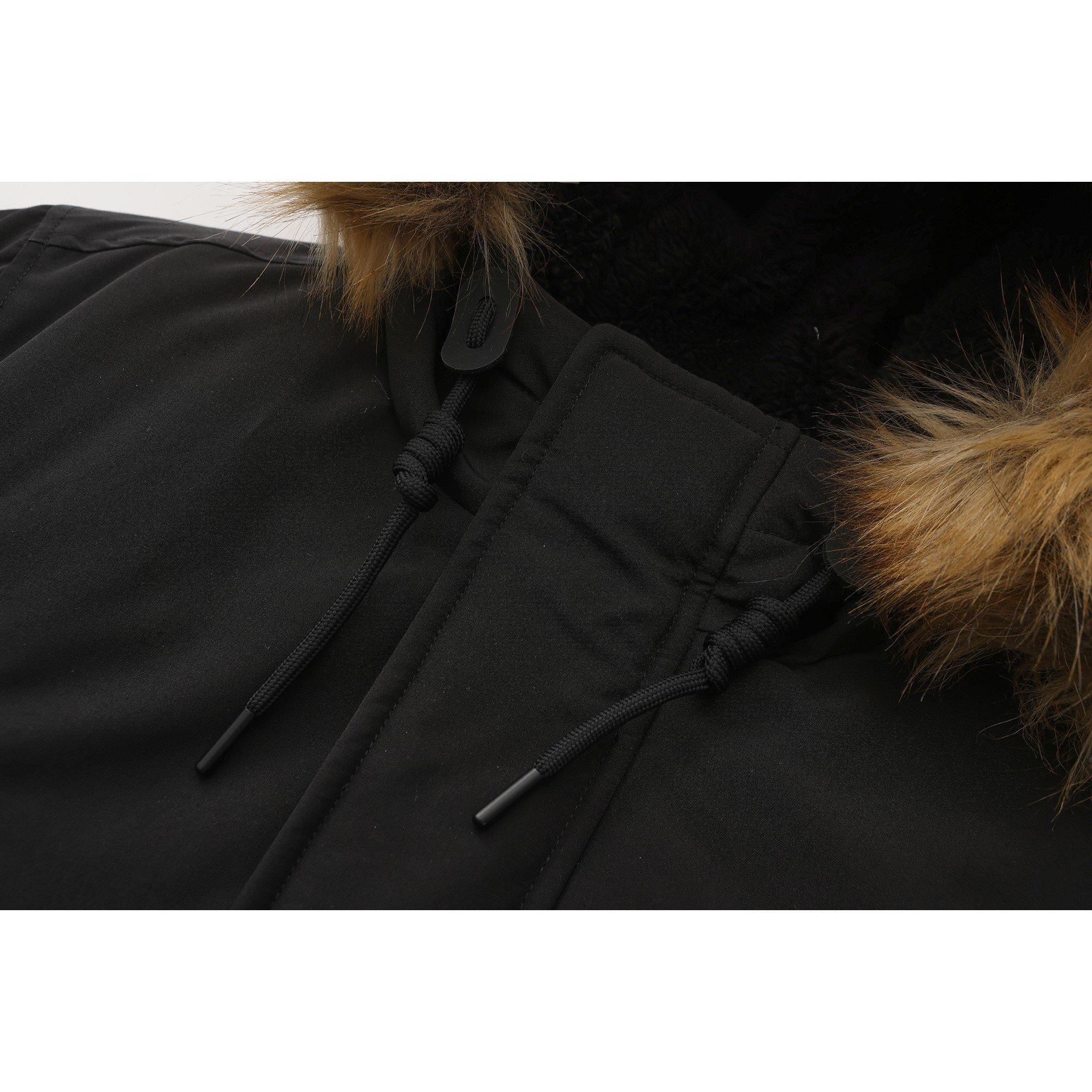 Schwarz - SoulCal - Padded Parka Jacket Mens - 6