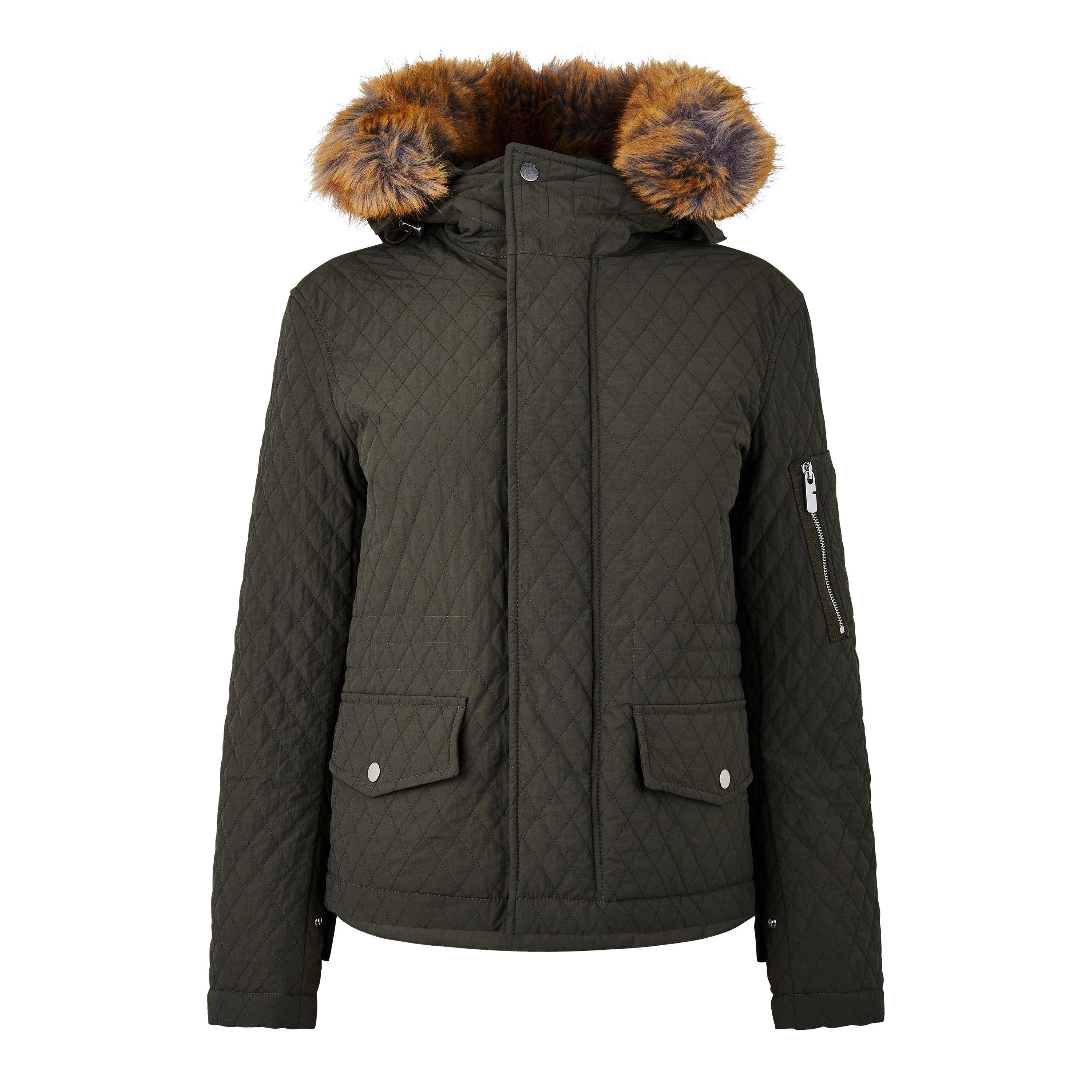 Loch - Burberry - Women's  Equestrian Knight Detachable Faux-Fur Trim Hooded Long Sleeve Quilted Jacket - 5