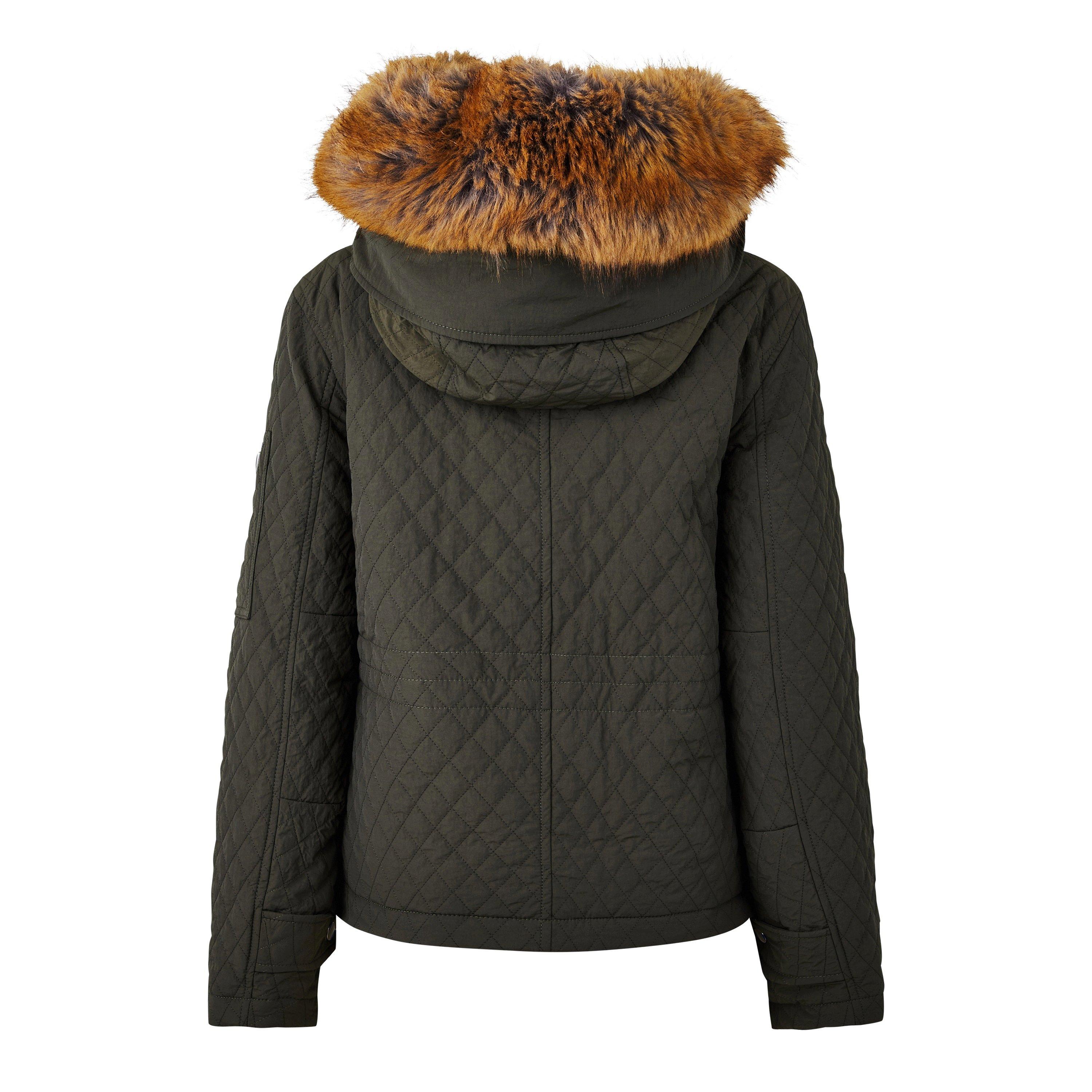 Loch - Burberry - Women's  Equestrian Knight Detachable Faux-Fur Trim Hooded Long Sleeve Quilted Jacket - 6