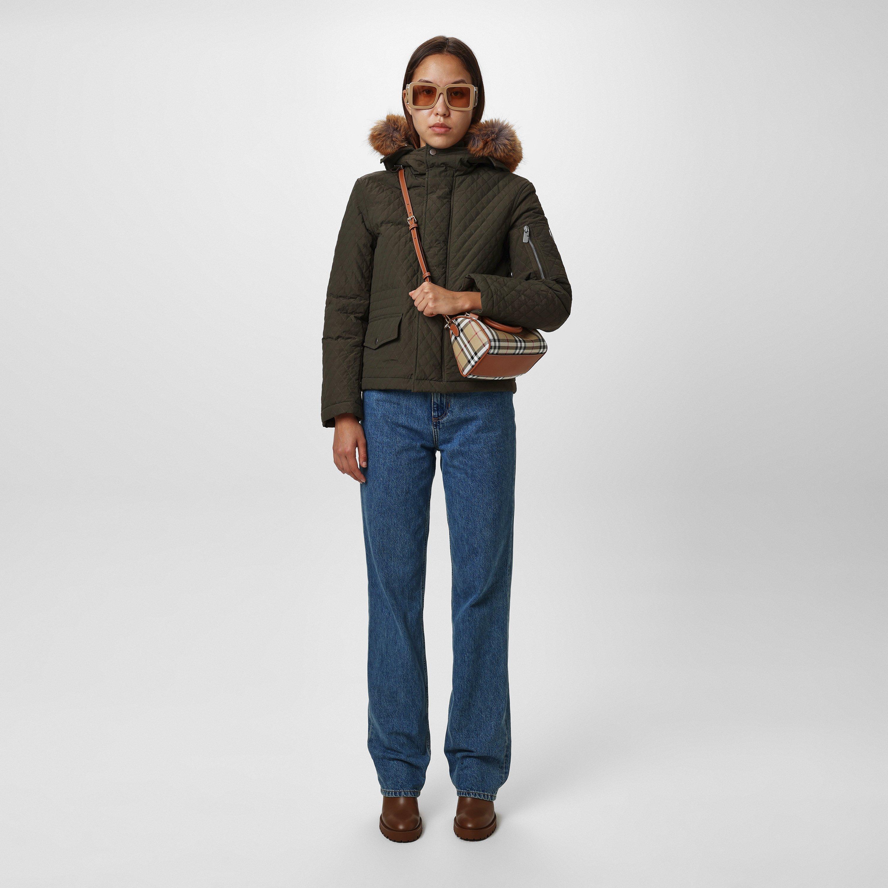 Loch - Burberry - Women's  Equestrian Knight Detachable Faux-Fur Trim Hooded Long Sleeve Quilted Jacket - 4