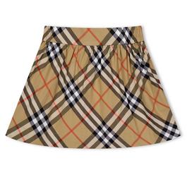 Burberry Check Cotton Skirt Juniors