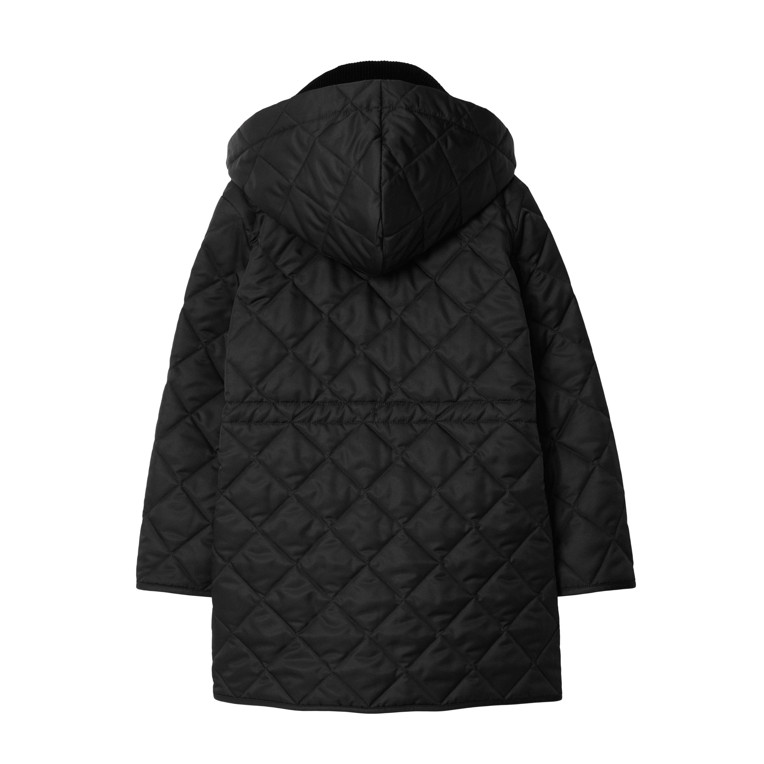 Black A1189 - Burberry - Kids' Quilted Hooded Short Puffer Jacket - 2