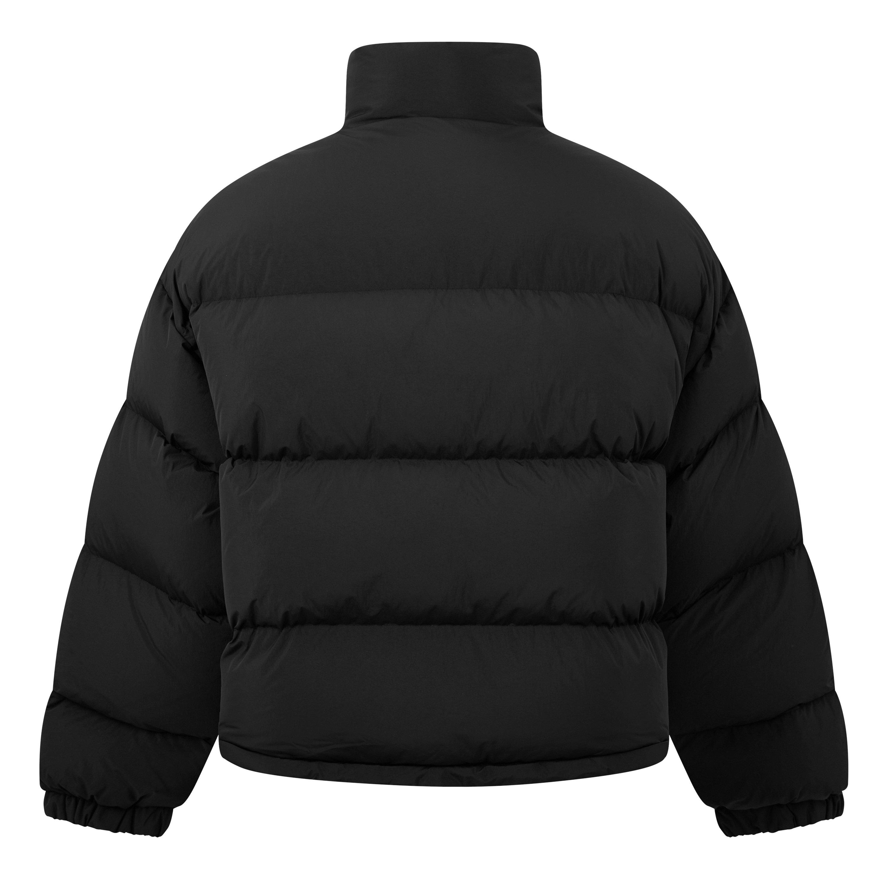 Black - Cole Buxton - Men's Cropped Logo Duck Down Long Sleeve Oversized Fit Short Puffer Jacket - 6