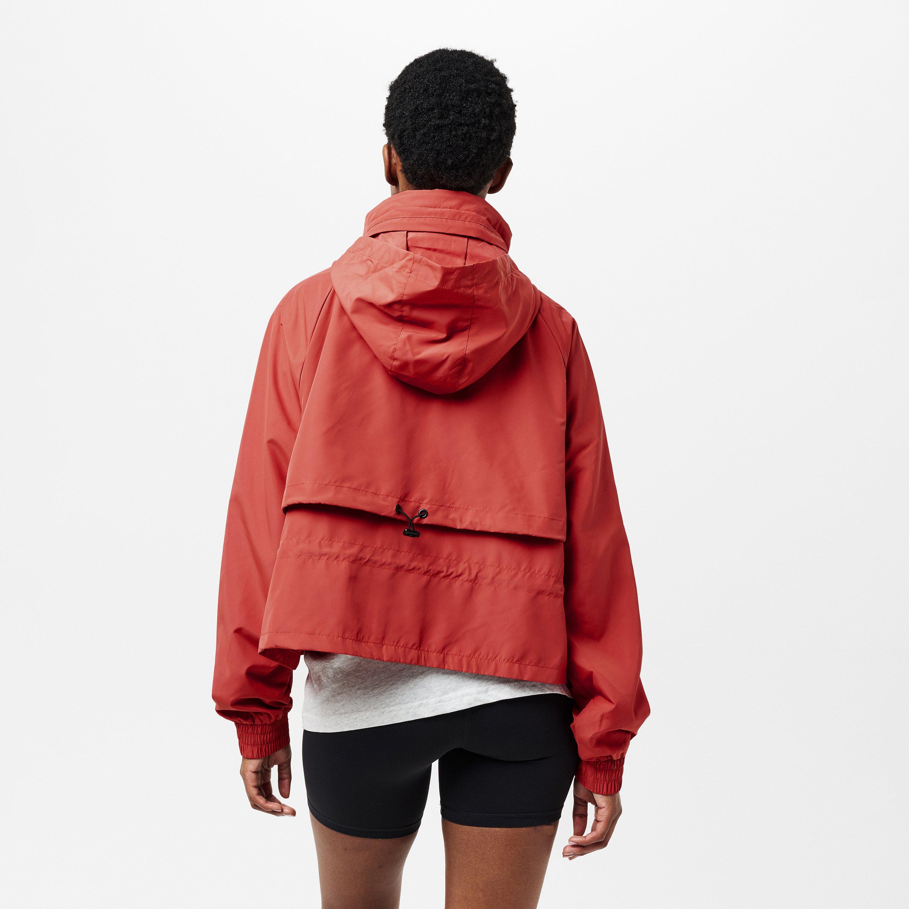 BRICK RED - PE Nation - Women's Shelter Water Resistant Concealed Hood Long Sleeve Down Jacket - 4