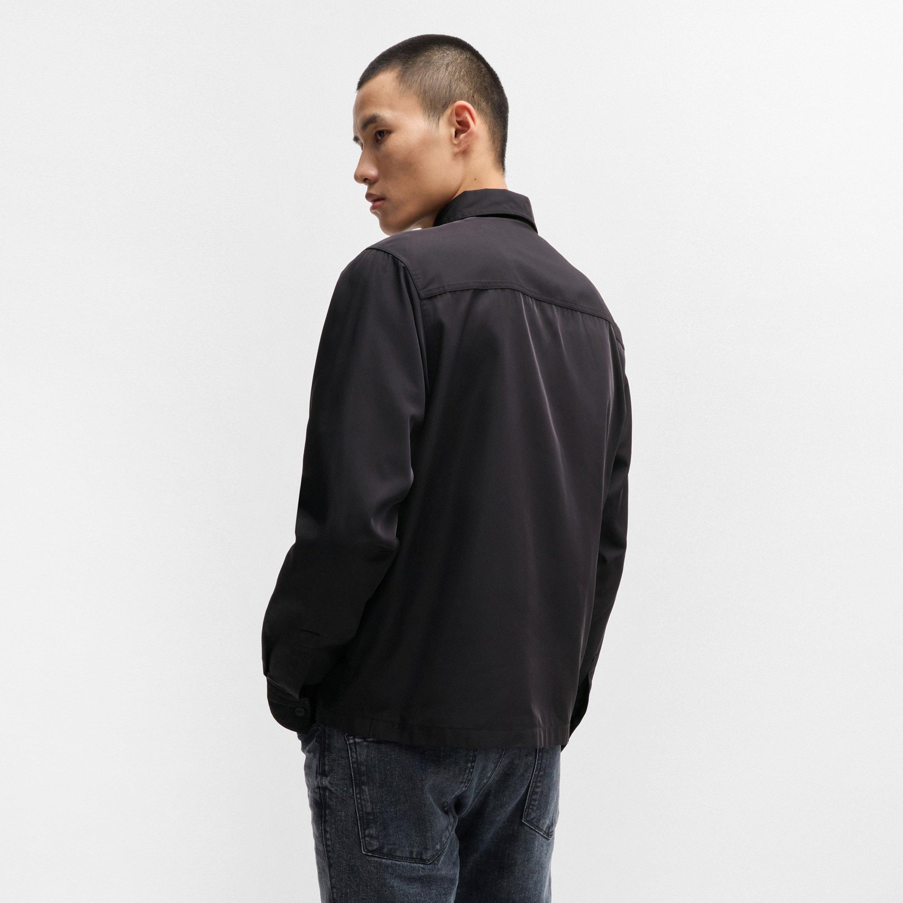 Black 001 - Hugo - Men's Evalom Red Overshirt - 3