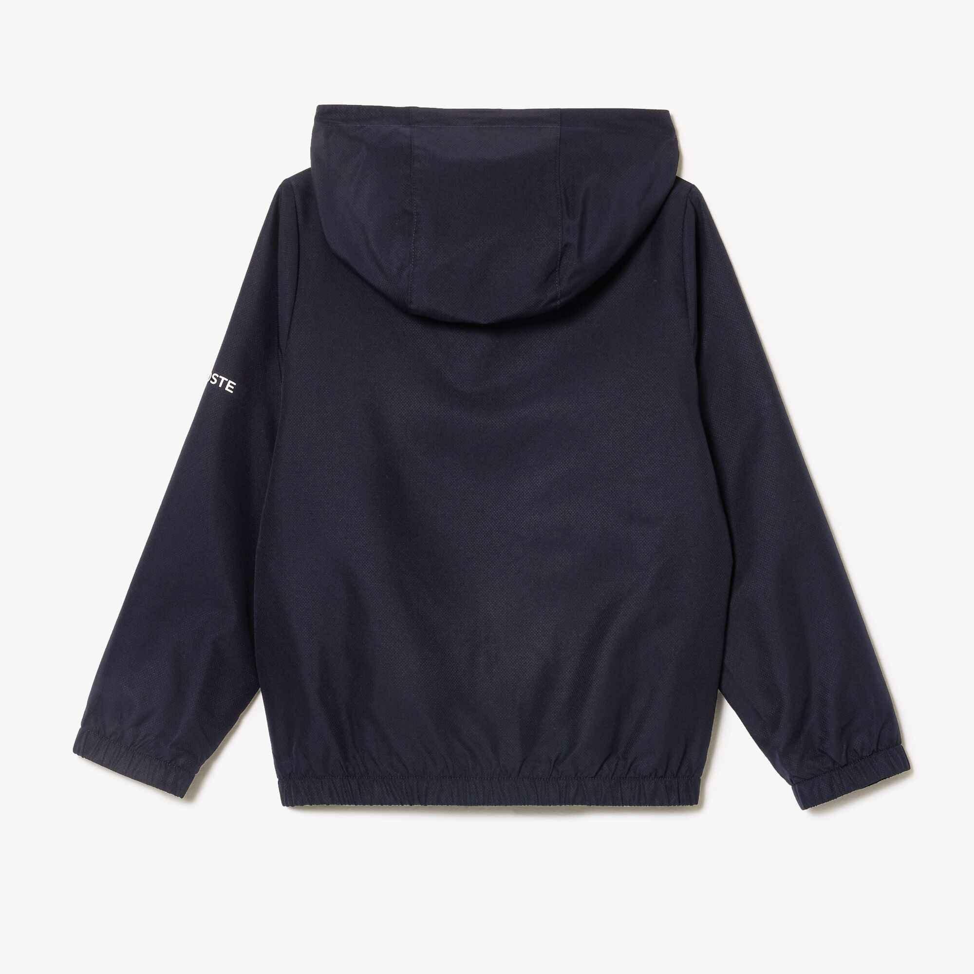 Navy HDE - Lacoste - Kids' Sports Water-Resistant Windbreaker - 4