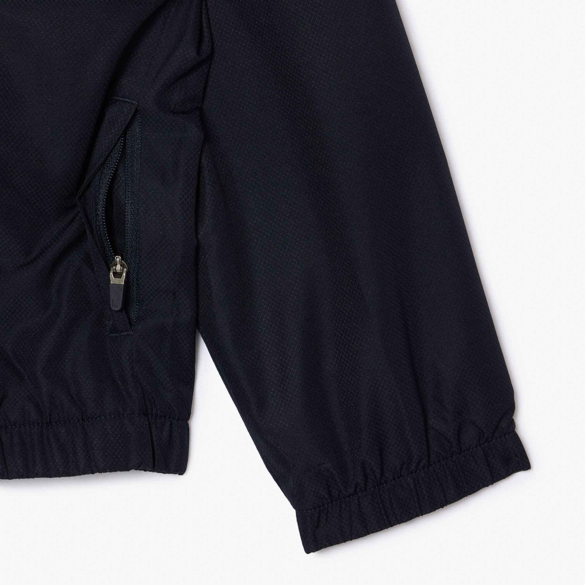 Navy HDE - Lacoste - Kids' Sports Water-Resistant Windbreaker - 5