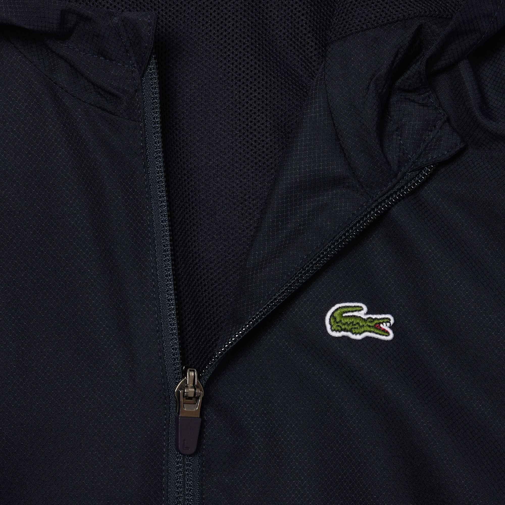 Navy HDE - Lacoste - Kids' Sports Water-Resistant Windbreaker - 6