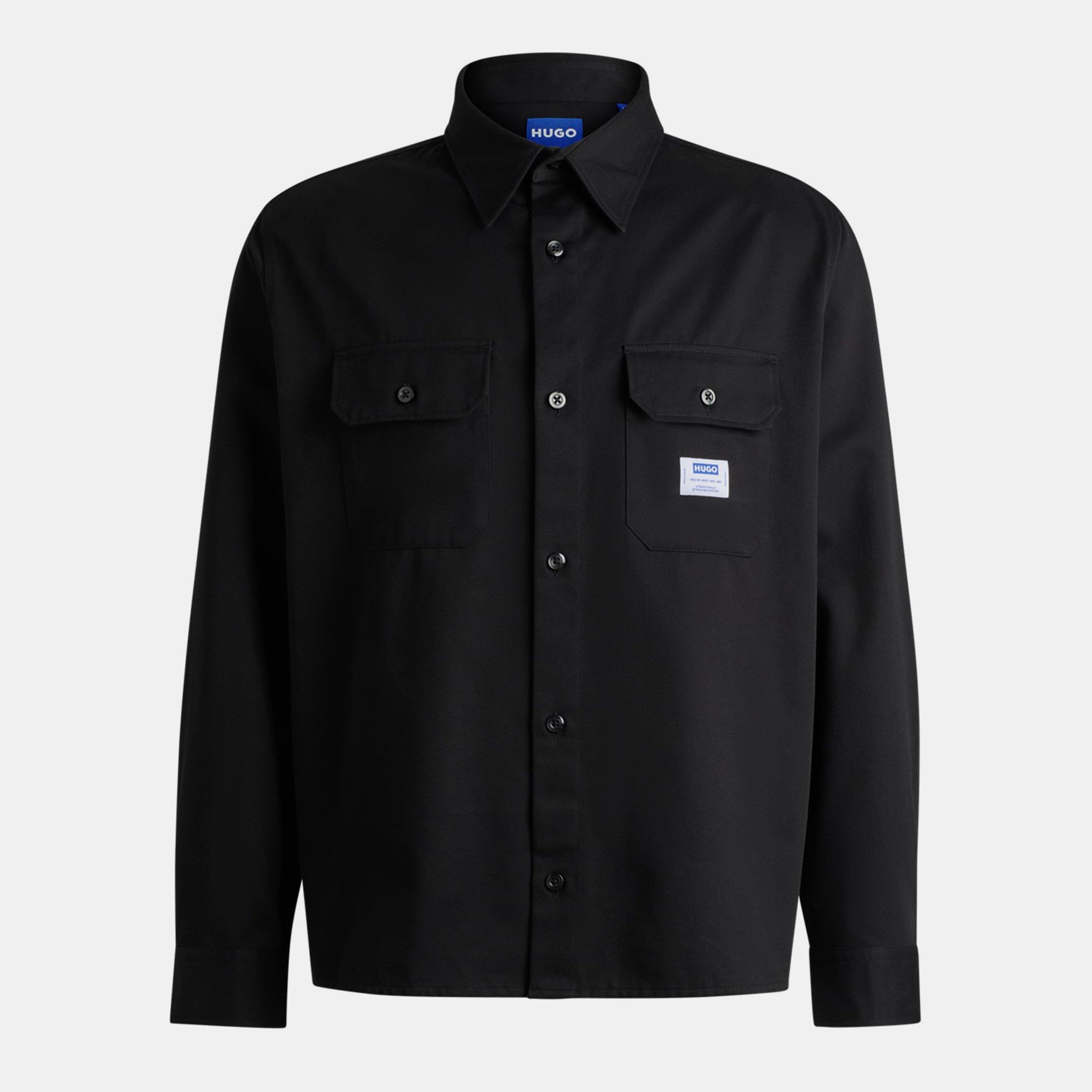 Black 001 - Hugo - Men's Mid-Weight Overshirt - 1