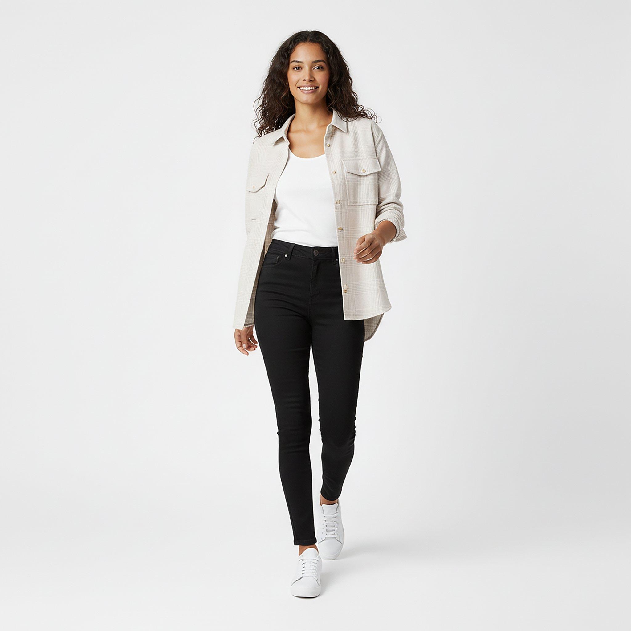 Stone Check - Jack Wills - Women's Ouston Shacket Structured Overshirt - 5