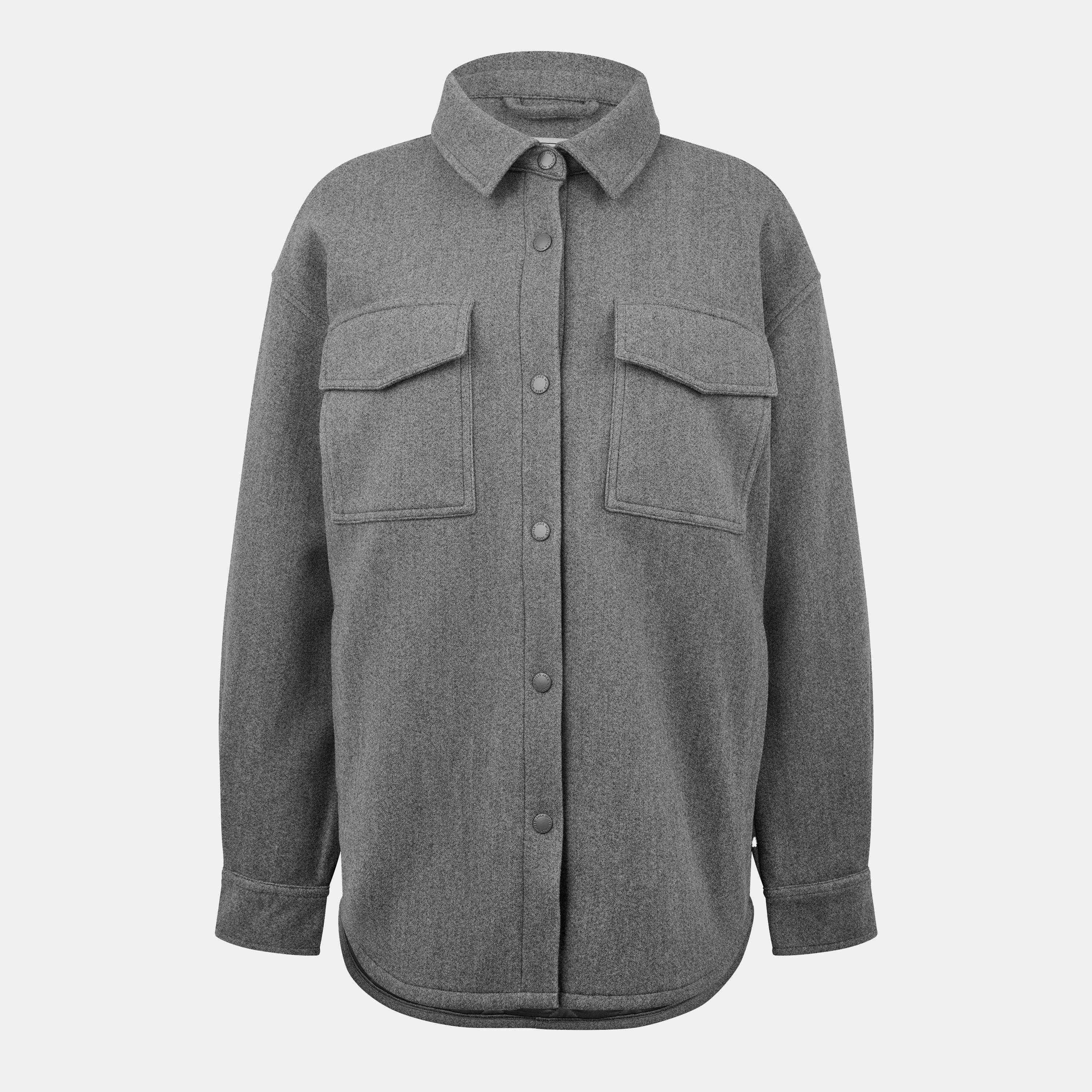 Charcoal - Jack Wills - Women's Quilted Padded Overshirt - 1