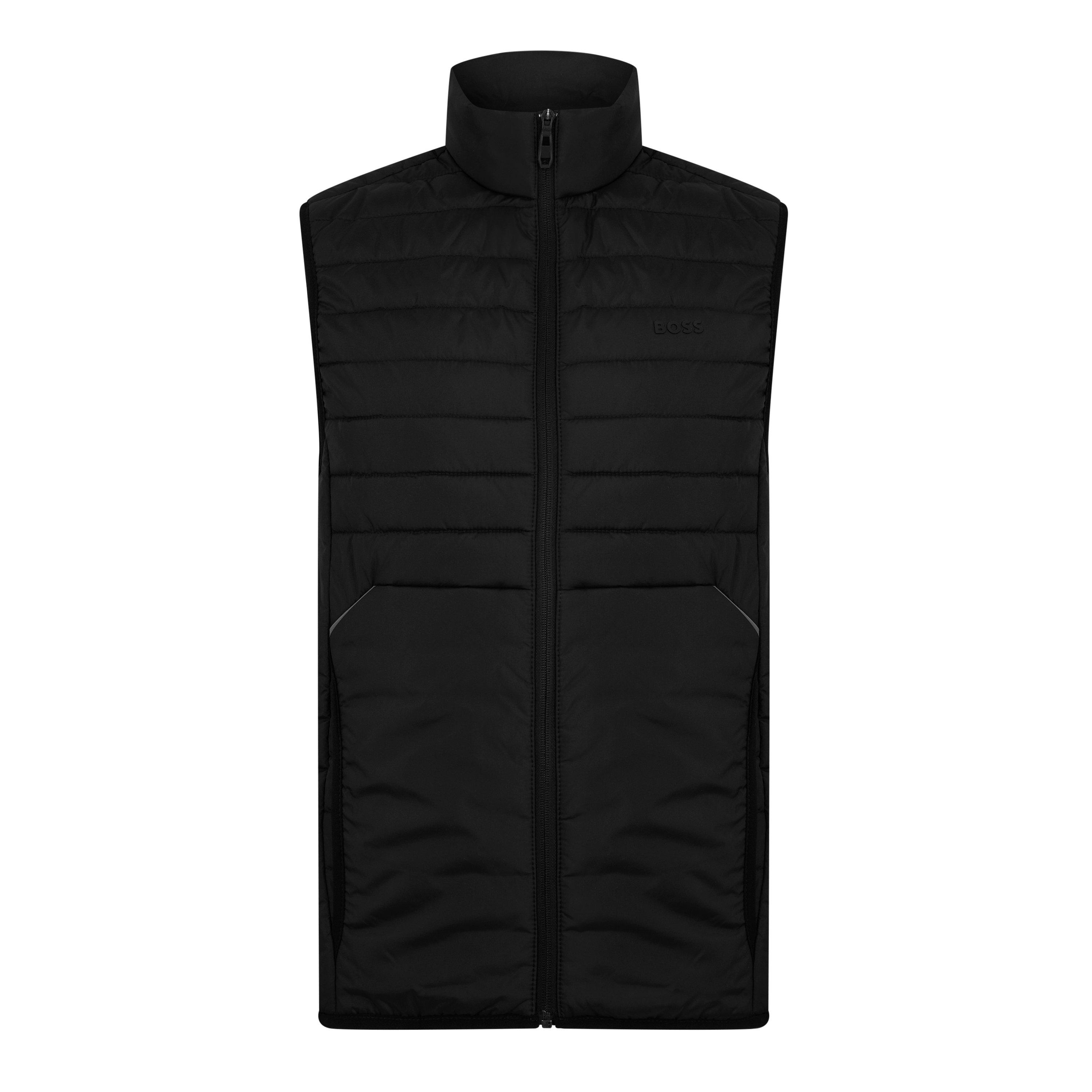 Boss Men's Urbanex Quilted Water Resistant Sleeveless Gilet - Black 001 - L