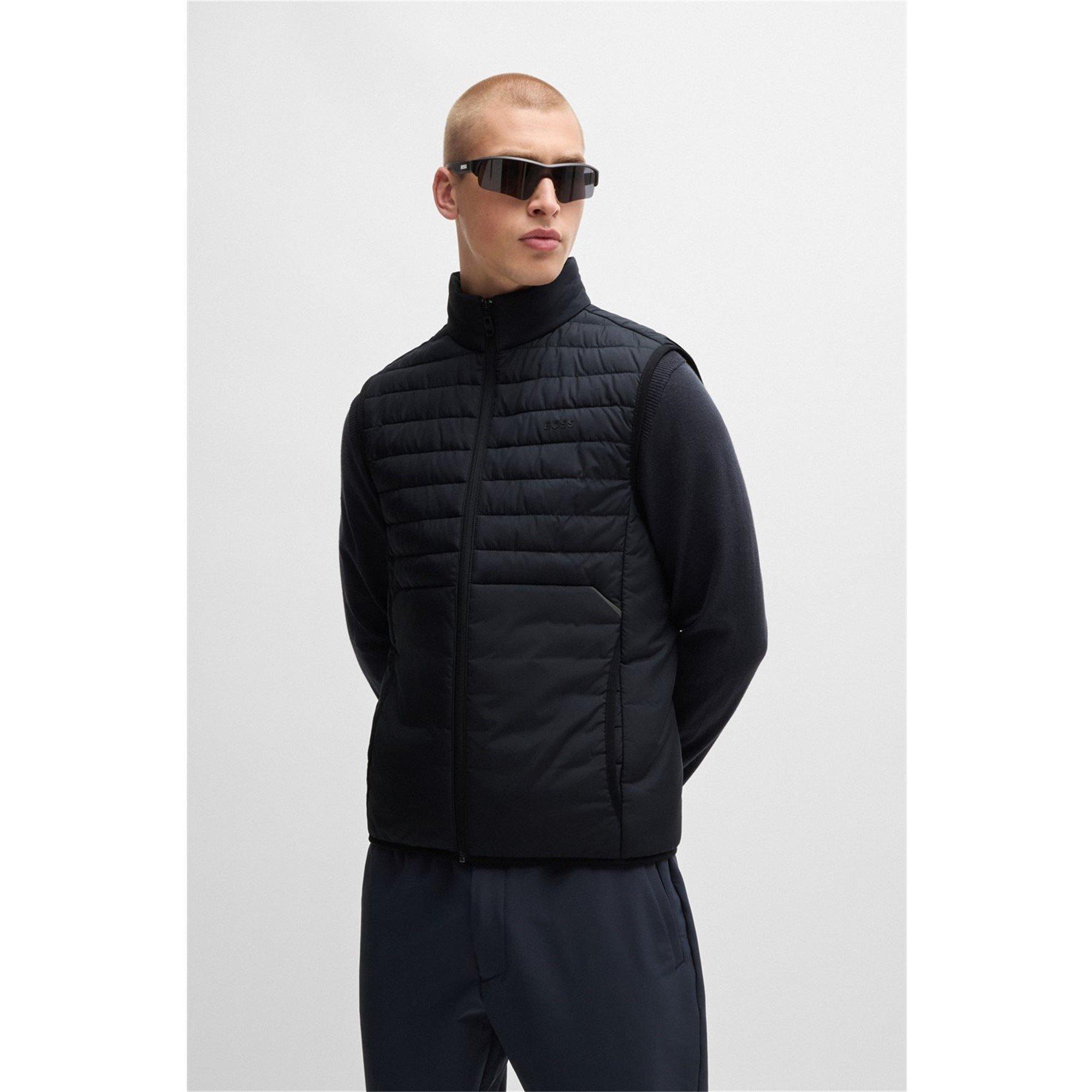Boss Men's Urbanex Quilted Water Resistant Sleeveless Gilet - Dark Blue 402 - S