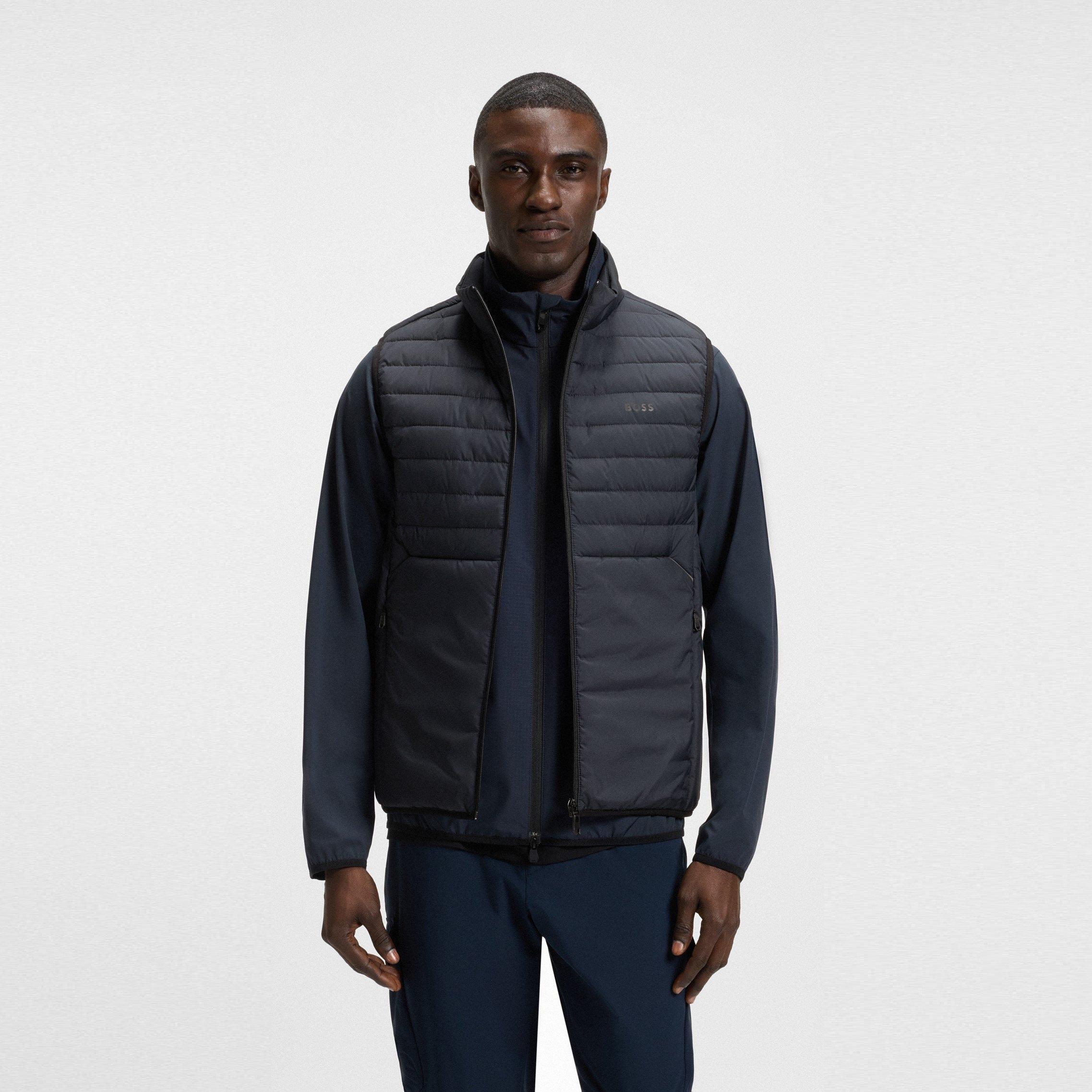 Dark Blue - Boss - Men's Urbanex Quilted Water Resistant Sleeveless Gilet - 2